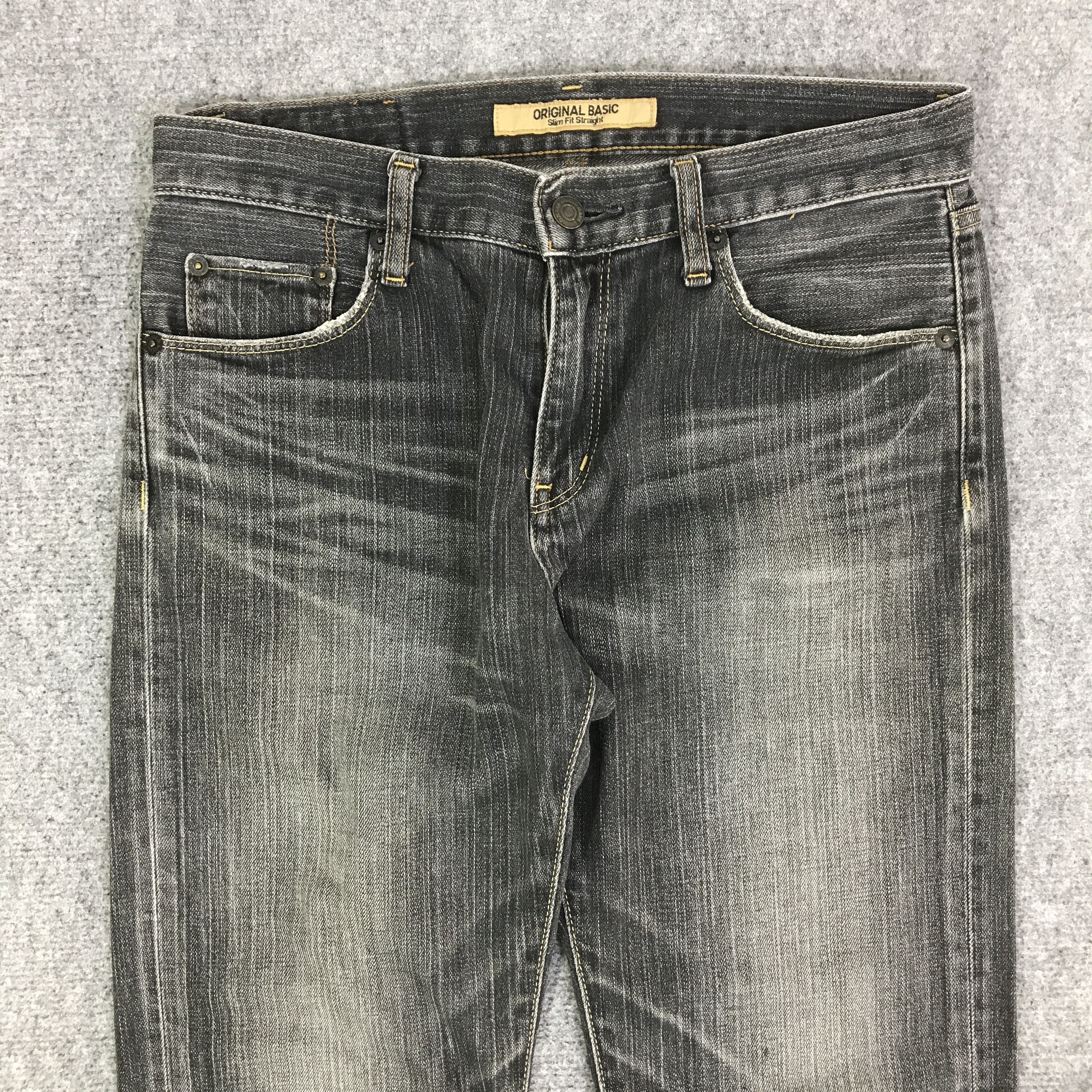 Uniqlo JAPANESE UNIQLO BLACK FADED JEANS PANTS K74B13 Size US 30 / EU 46 - 2 Thumbnail