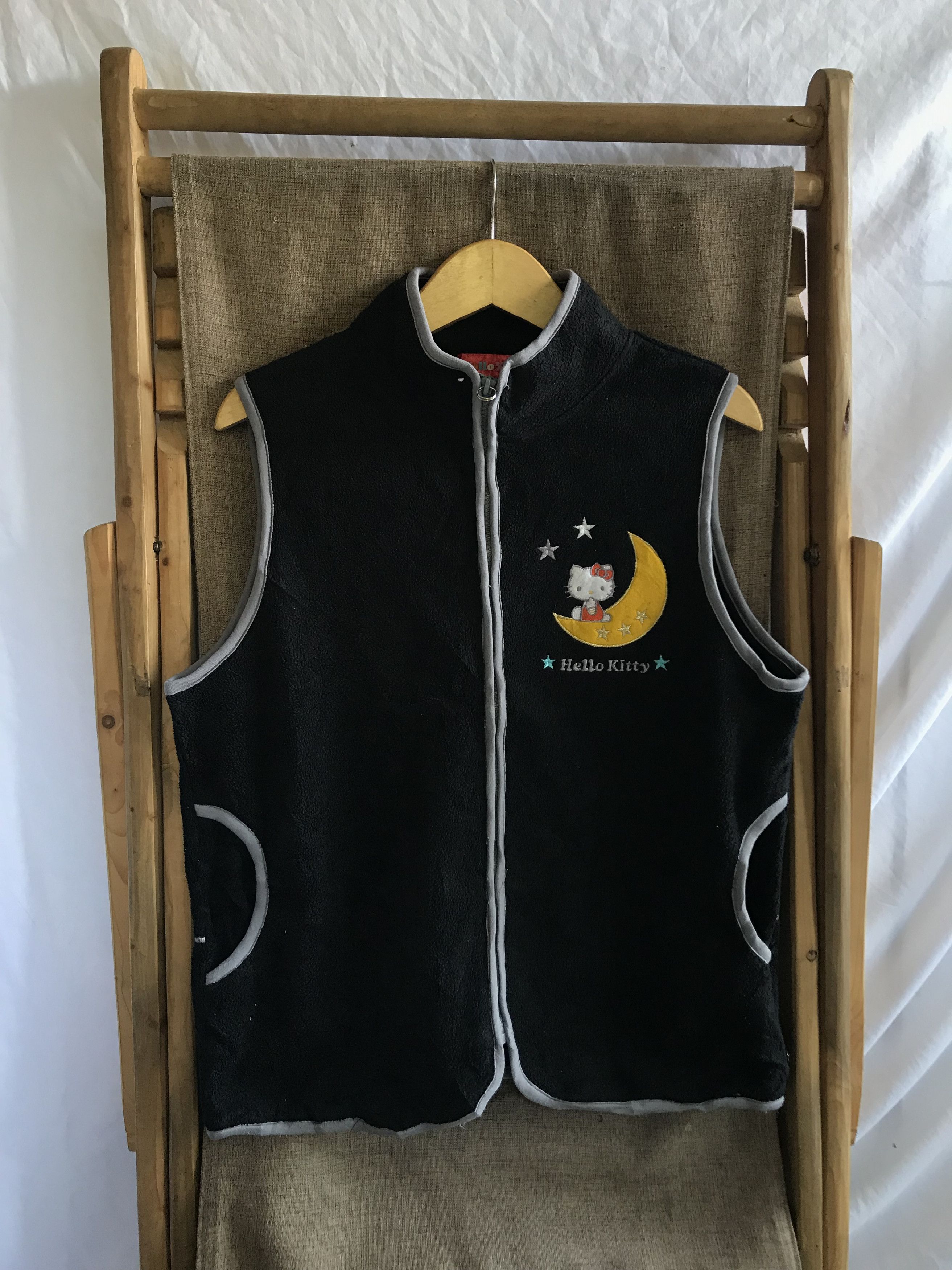 Vintage Hello Kitty Crescent Moon Fleece Vest