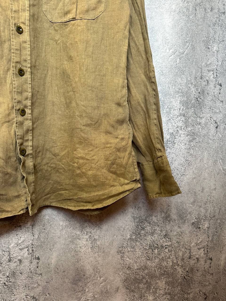 Ralph Lauren Ralph Lauren 100% Linen Vintage Military Sunfaded Shirt LS Size M / US 6-8 / IT 42-44 - 9 Thumbnail