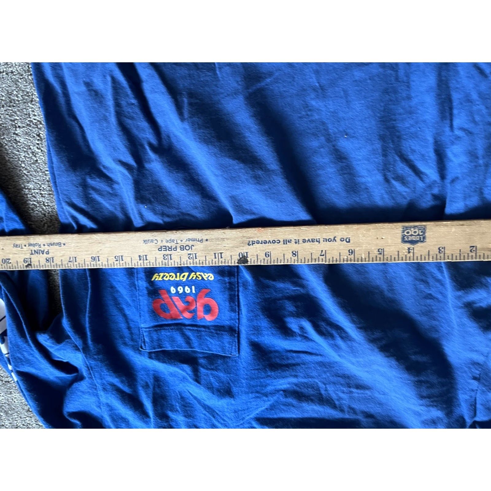 Gap GAP T-Shirt 100% Cotton Long Sleeve Blue Men Small Crew Neck Solid Size US S / EU 44-46 / 1 - 5 Thumbnail
