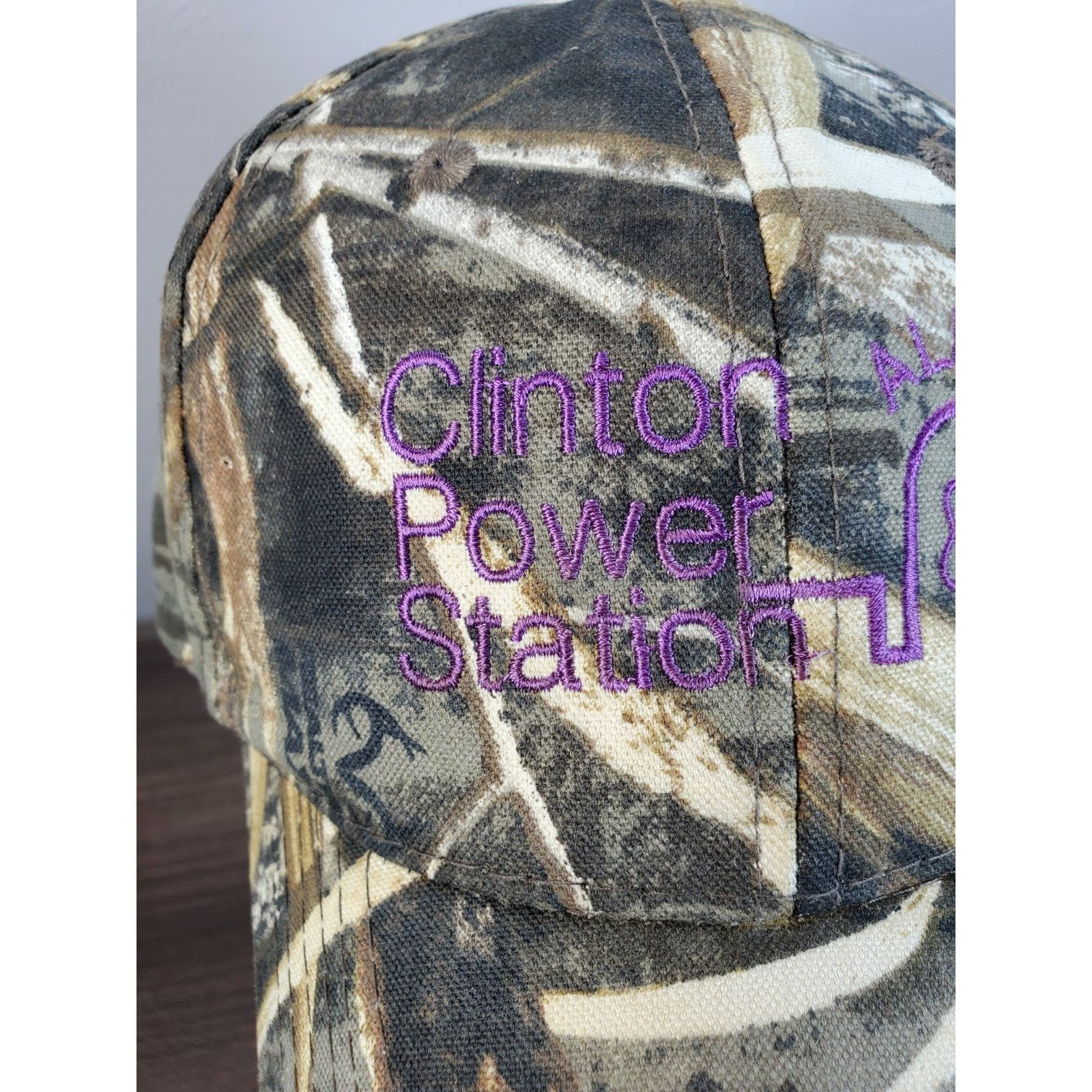 Realtree × Vintage Clinton Power Station Nuclear Power Hat Camo Cap ALARA Size ONE SIZE - 5 Thumbnail