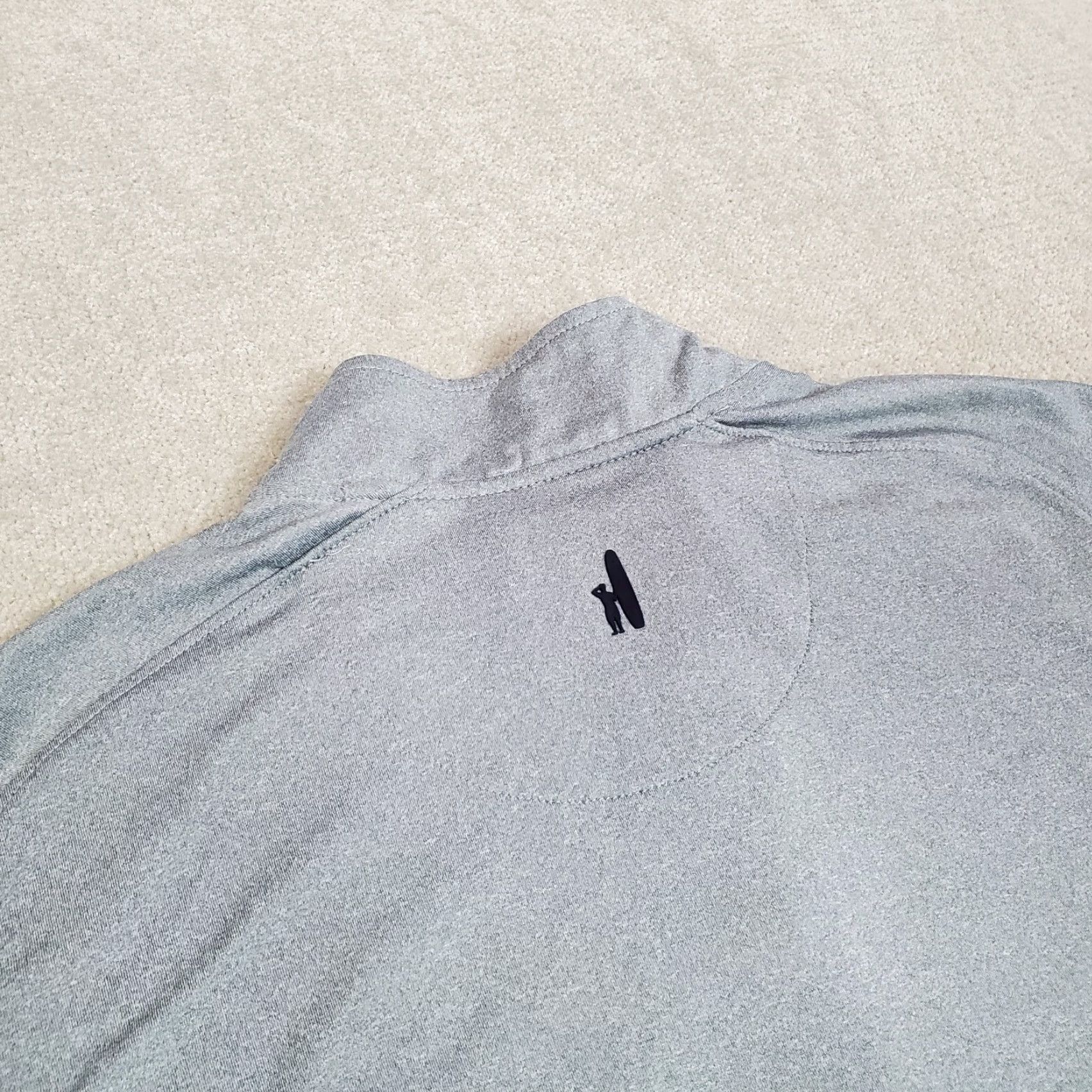 johnnie-O Johnnie-O Pullover Mens Large Gray Quarter Zip Shirt Jacket Performance Stretch Logo Mock Neck Casual Shirt Jacket Mens L Gray 1/4 Zip Stretch Golf Size US L / EU 52-54 / 3 - 7 Thumbnail