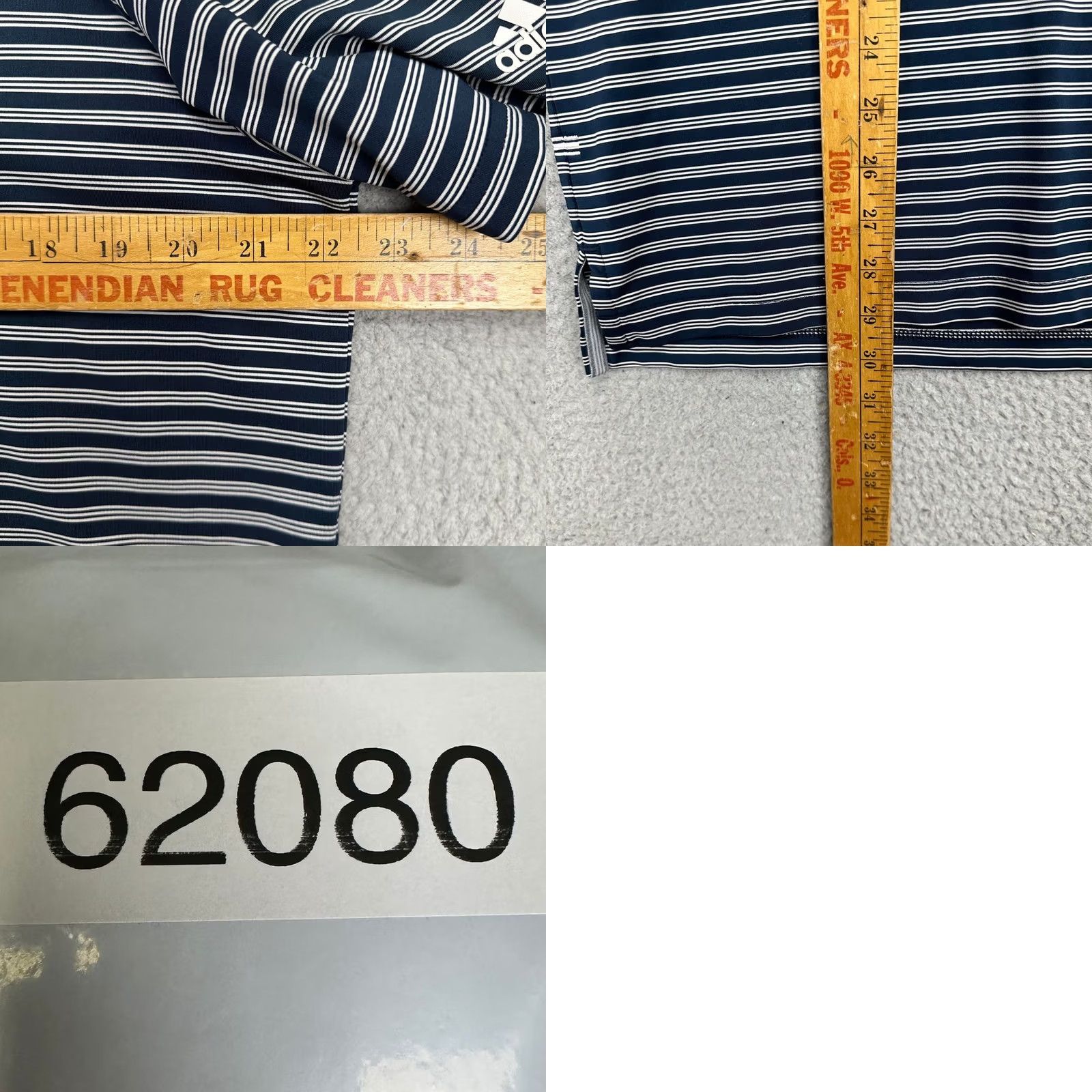 Adidas adidas Shirt Mens M Blue Golf Polo Adults Stripe Rugby Athletic Stretch Size US M / EU 48-50 / 2 - 8 Thumbnail