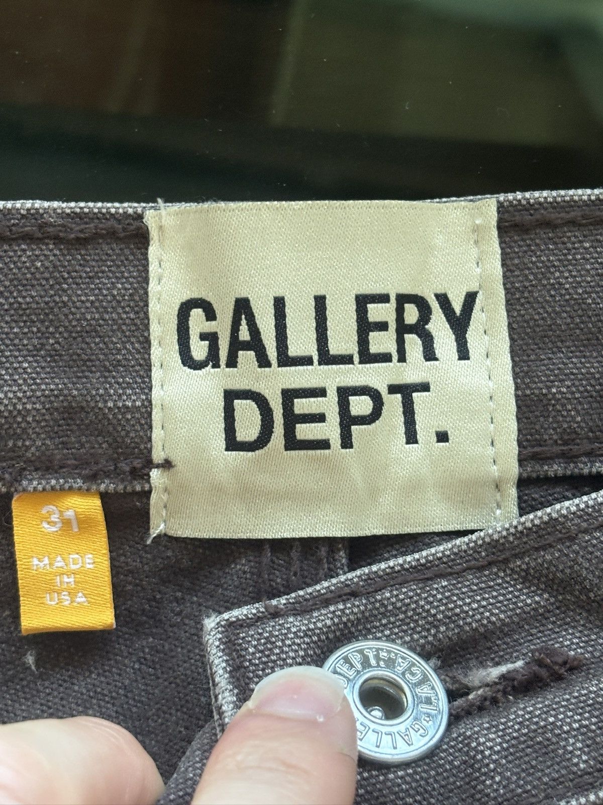 Gallery Dept. GALLERY DEPT | BROWN MOCHA PAINTER FLARE CARPENTERS Size US 29 - 14 Thumbnail
