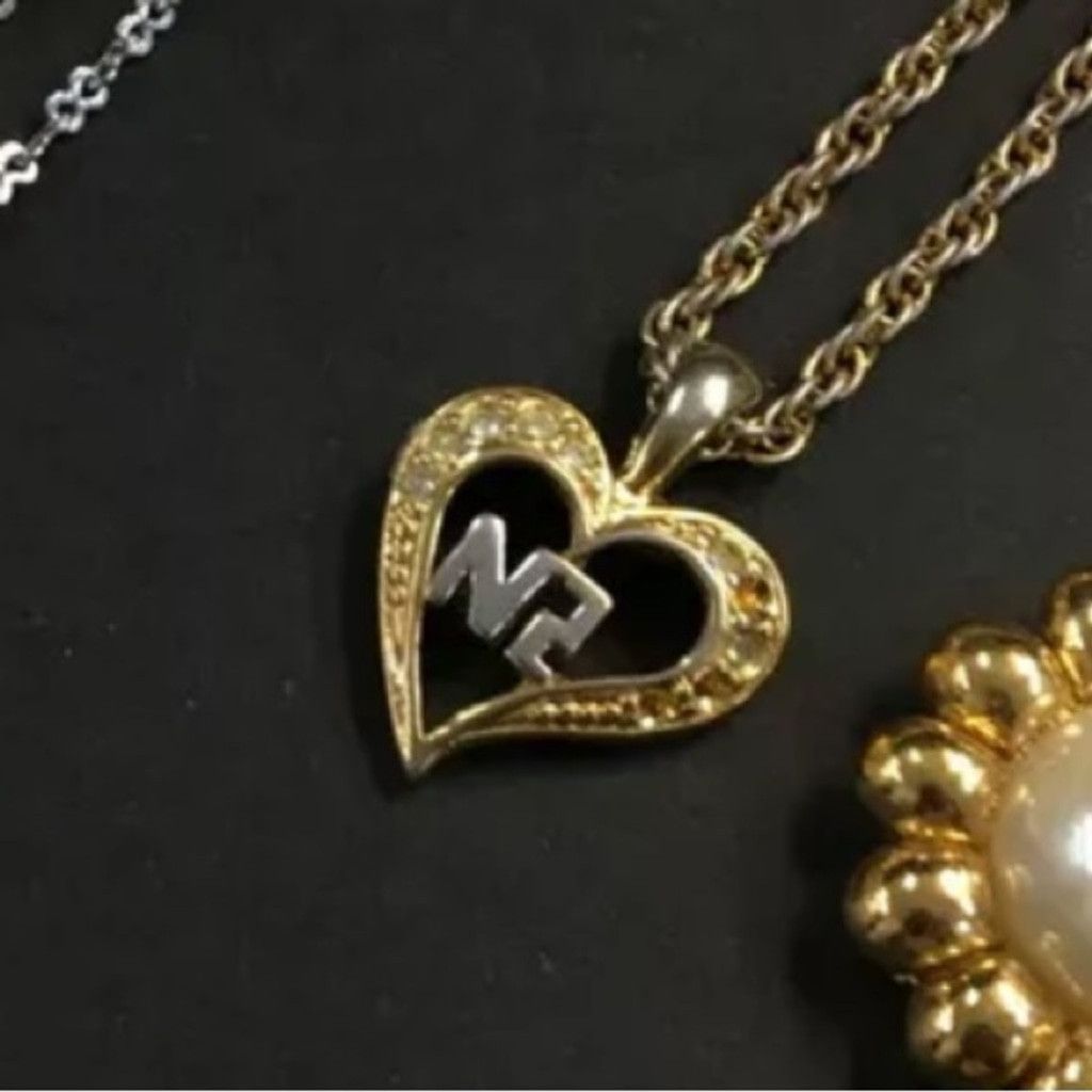 Nina Ricci Nina Ricci gold and crystal heart necklace Size ONE SIZE - 5 Thumbnail