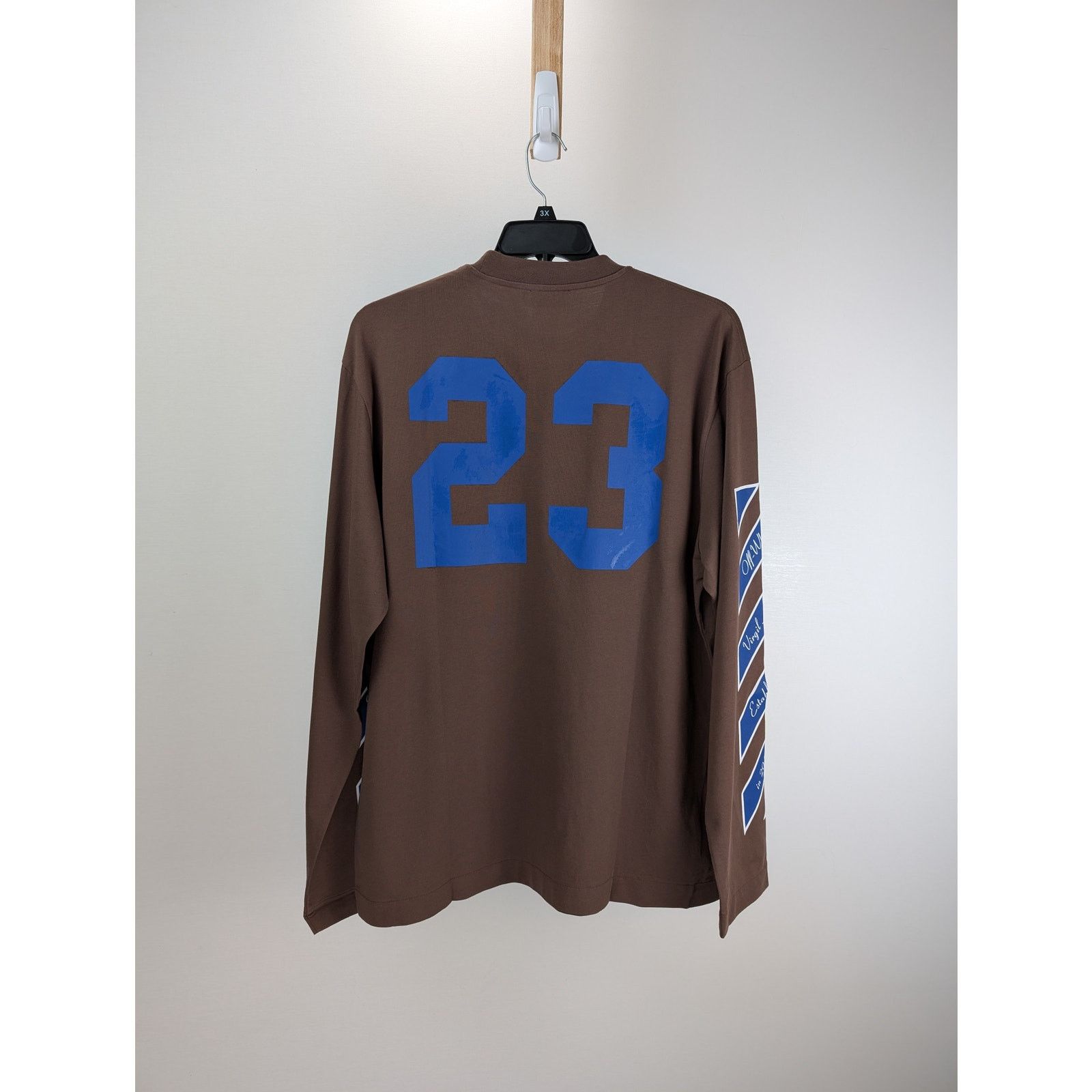 Off-White o1rshd1 23 Varsity Skate Long Sleeve Tee T-Shirt in Brown Size US XXL / EU 58 / 5 - 12 Thumbnail