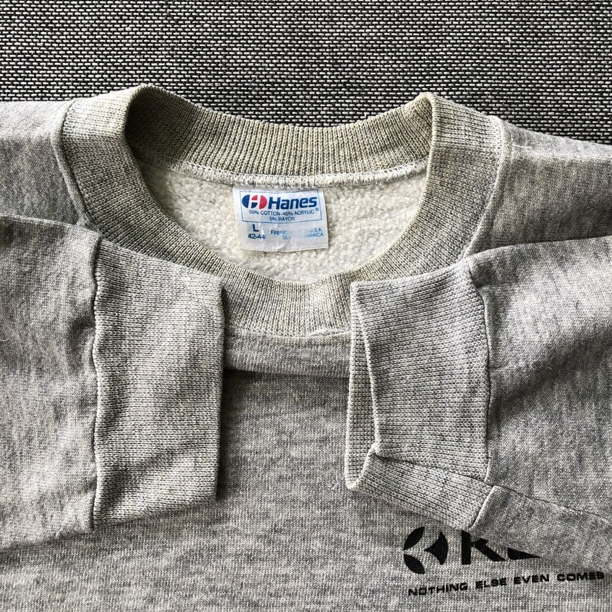 Hanes 1980s KLEIN Bicycles Big Back Pint Logo Crewneck Sweatshirt Size US L / EU 52-54 / 3 - 8 Thumbnail