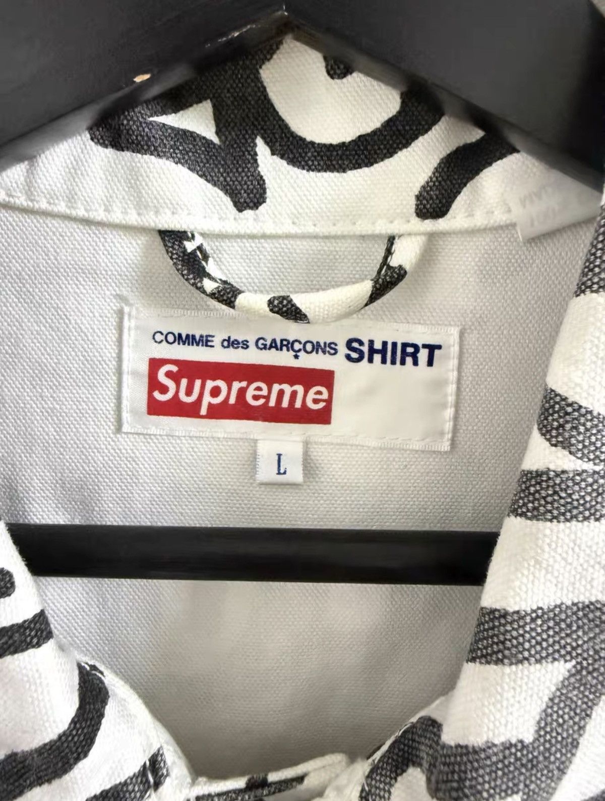 Supreme Supreme comme cdg shirt printed canvas chore coat jacket Size US L / EU 52-54 / 3 - 4 Thumbnail