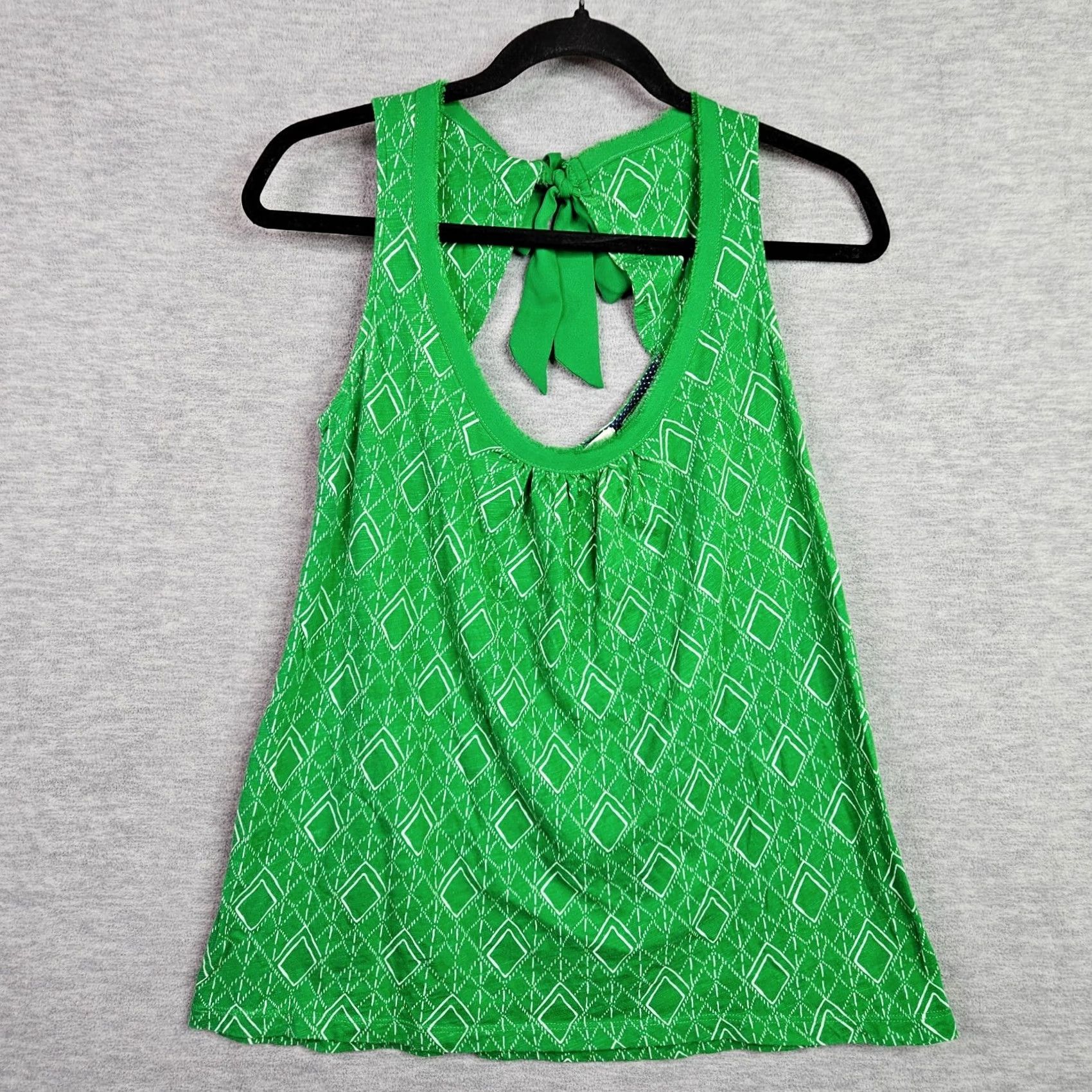 Anthropologie Akemi + Kin Tank Top Women’s XS Green Geometric Sleeveless Tank Top Size XS / US 0-2 / IT 36-38 - 2 Thumbnail