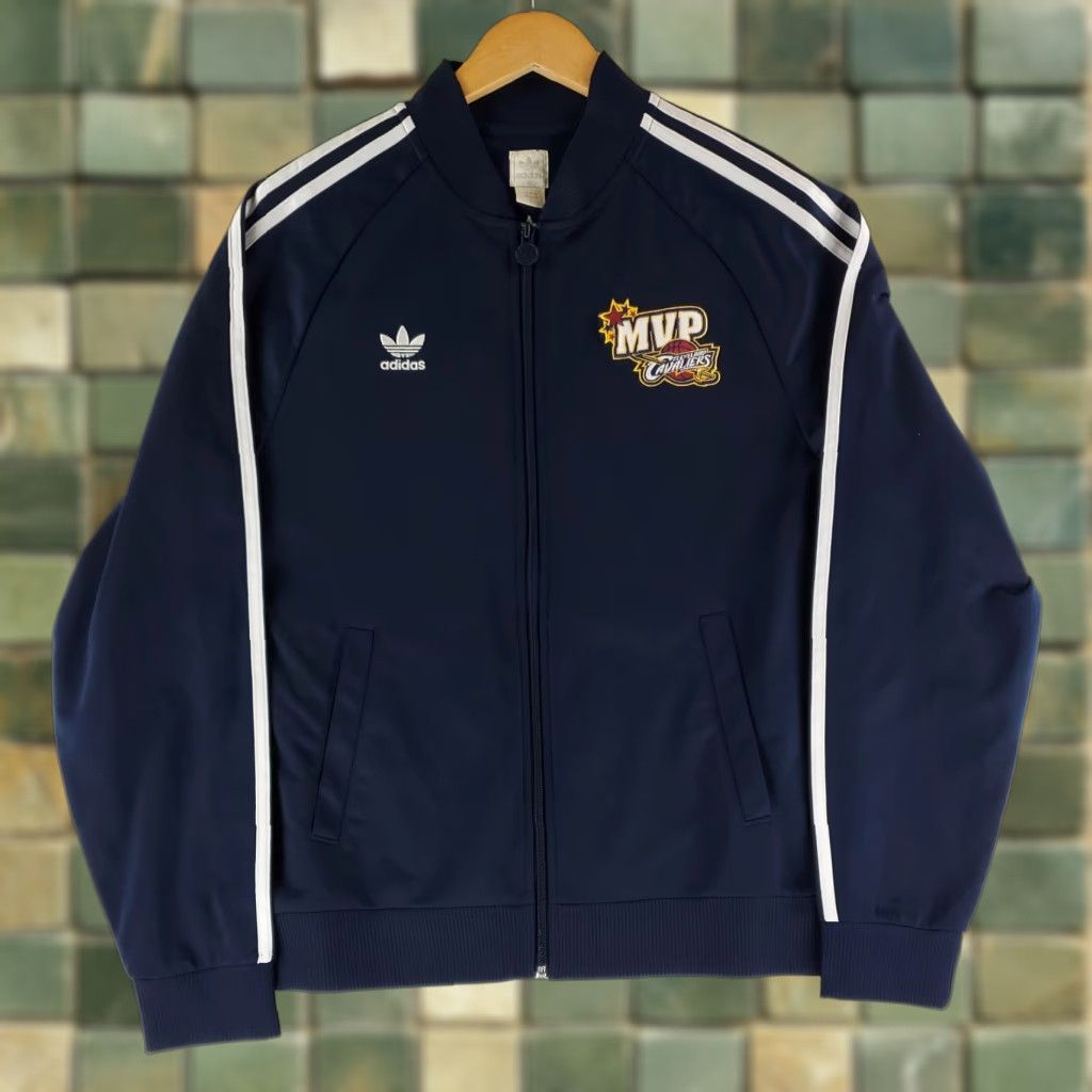 Adidas Adidas MVP Basketball Warmup Jacket Blue Mens L Cavaliers Track Jacket Size US L / EU 52-54 / 3 - 1 Thumbnail