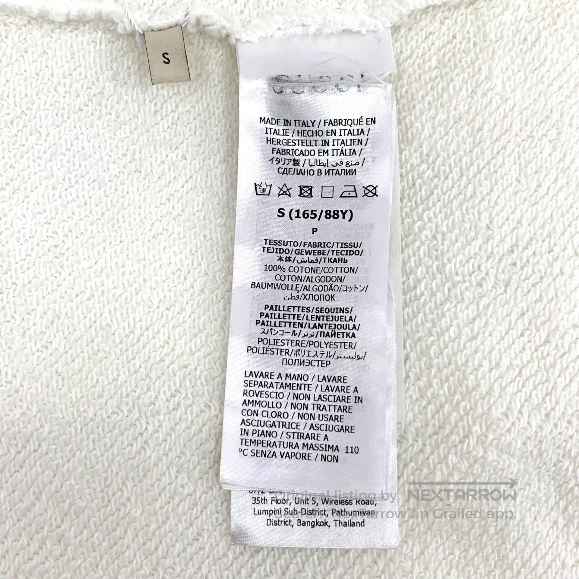 Gucci Guicci White Logo Letter Print Cotton Round Neck Long Slee Size US S / EU 44-46 / 1 - 6 Thumbnail