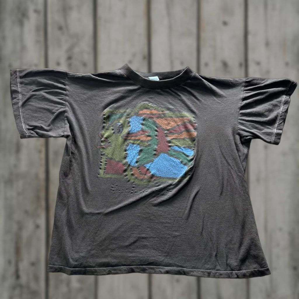 Etro Abstract Fish Art Shirt Mens Large Black Ocean Graphic Tee Colorful Retro y2k Size US L / EU 52-54 / 3 - 1 Thumbnail