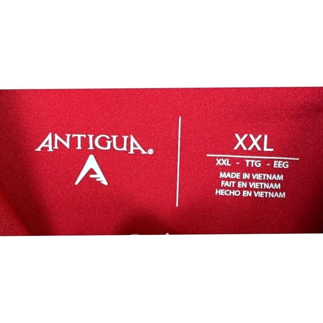 NBA Antigua Chicago Bulls NBA Team Polo Shirt Mens 2XL Red Short Sleeve Solid Athletic Knit Polyester Sports Rugby Polo Shirt Size US XXL / EU 58 / 5 - 3 Thumbnail