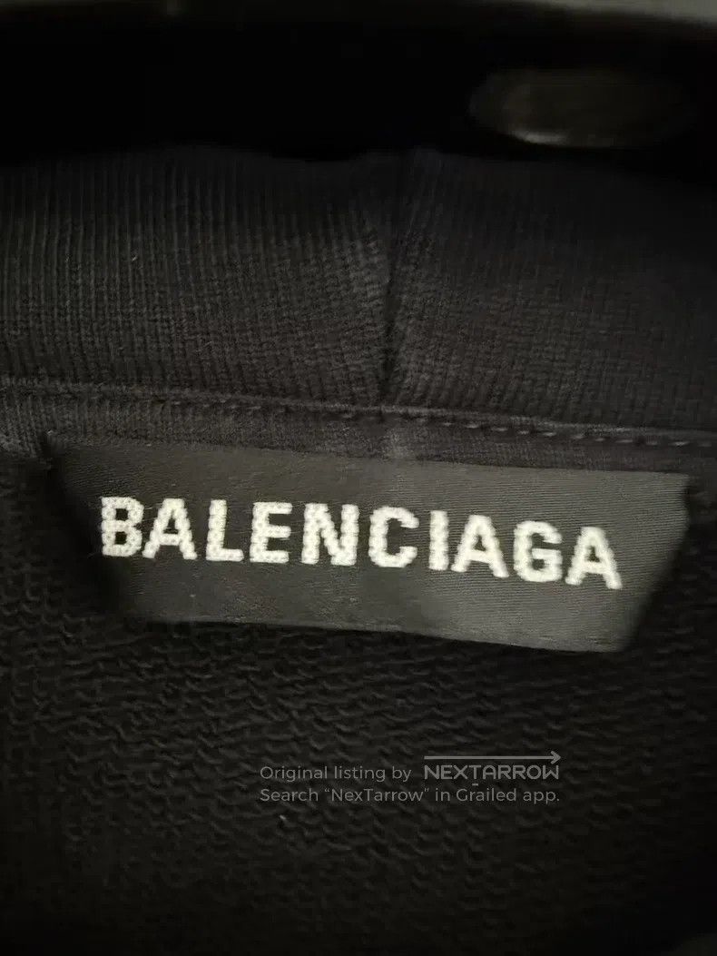 Balenciaga Balenciaga Black Small Logo Hooded Sweatshirt Size US S / EU 44-46 / 1 - 3 Thumbnail