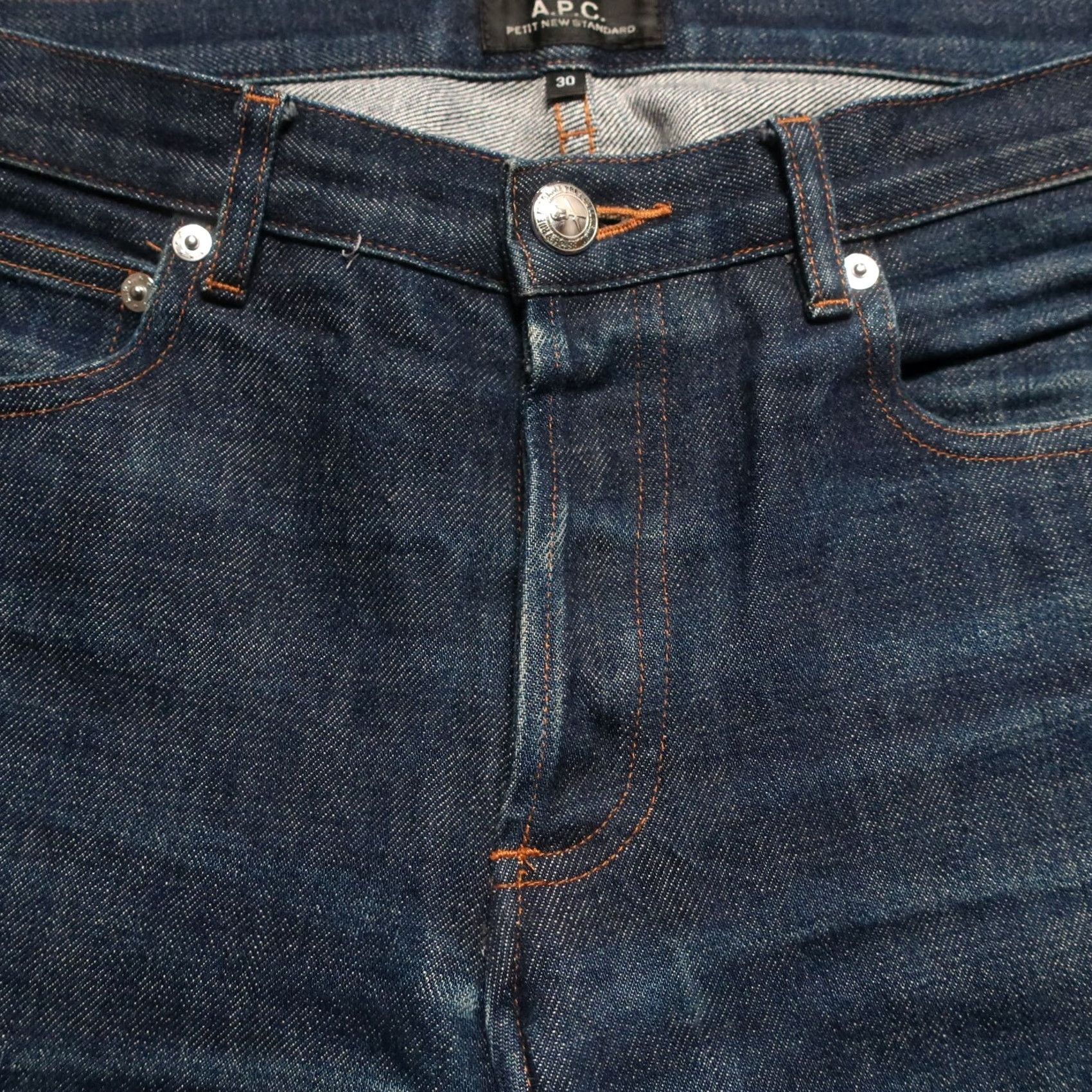 Denime VINTAGE APC Petit Standard Distressed Selvedge Denim Jeans Mens Size 31 Medium Wash Size US 31 - 4 Thumbnail