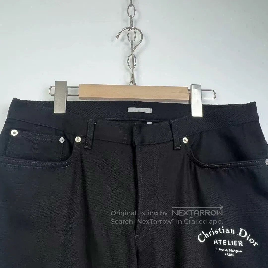 Dior classic black logo print jeans by Dior. Size US 33 - 3 Thumbnail