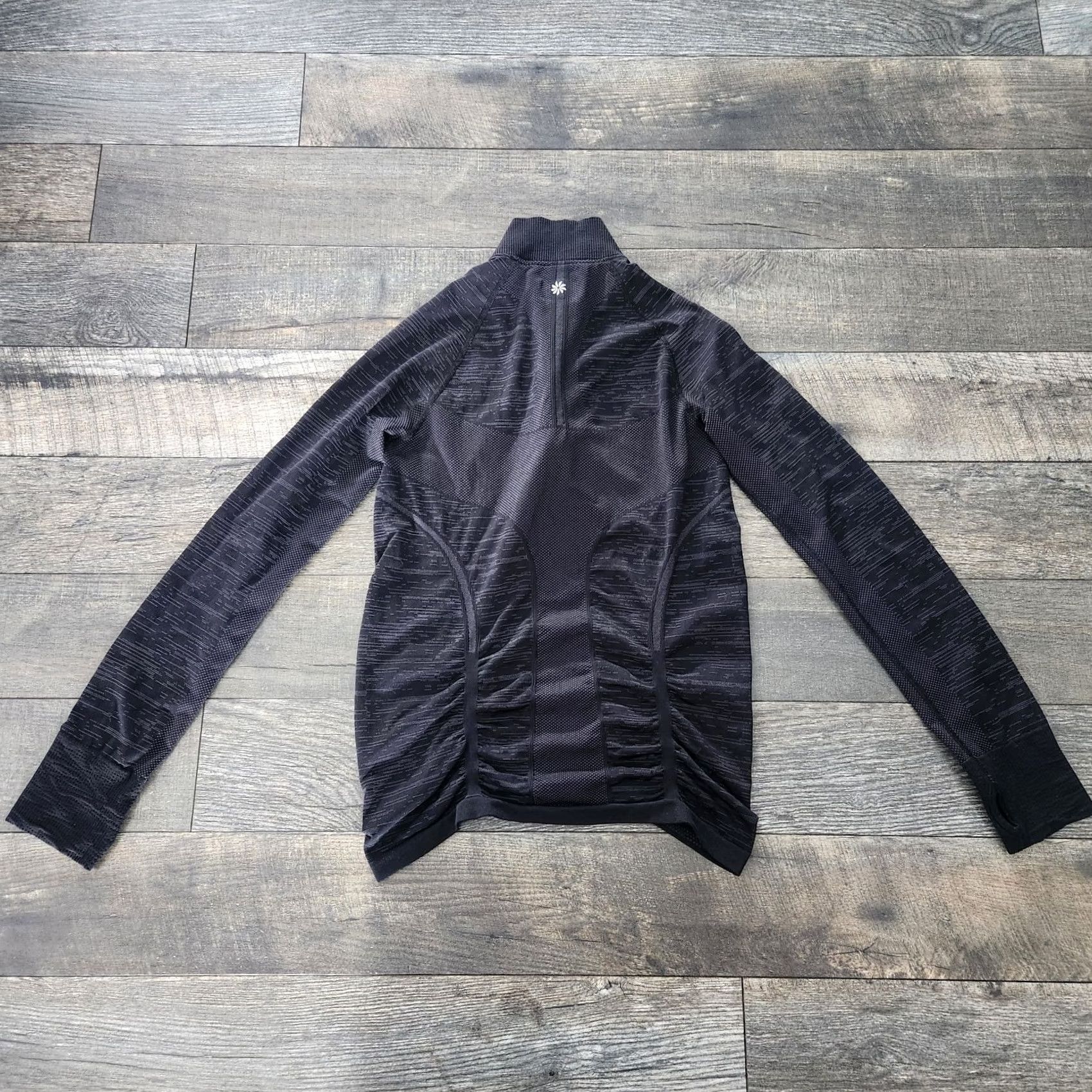 Athleta Athleta Mendoza Women’s M Athletic 1/4 Zip Pullover Black Geometric Fitted Thumb Size M / US 6-8 / IT 42-44 - 6 Thumbnail