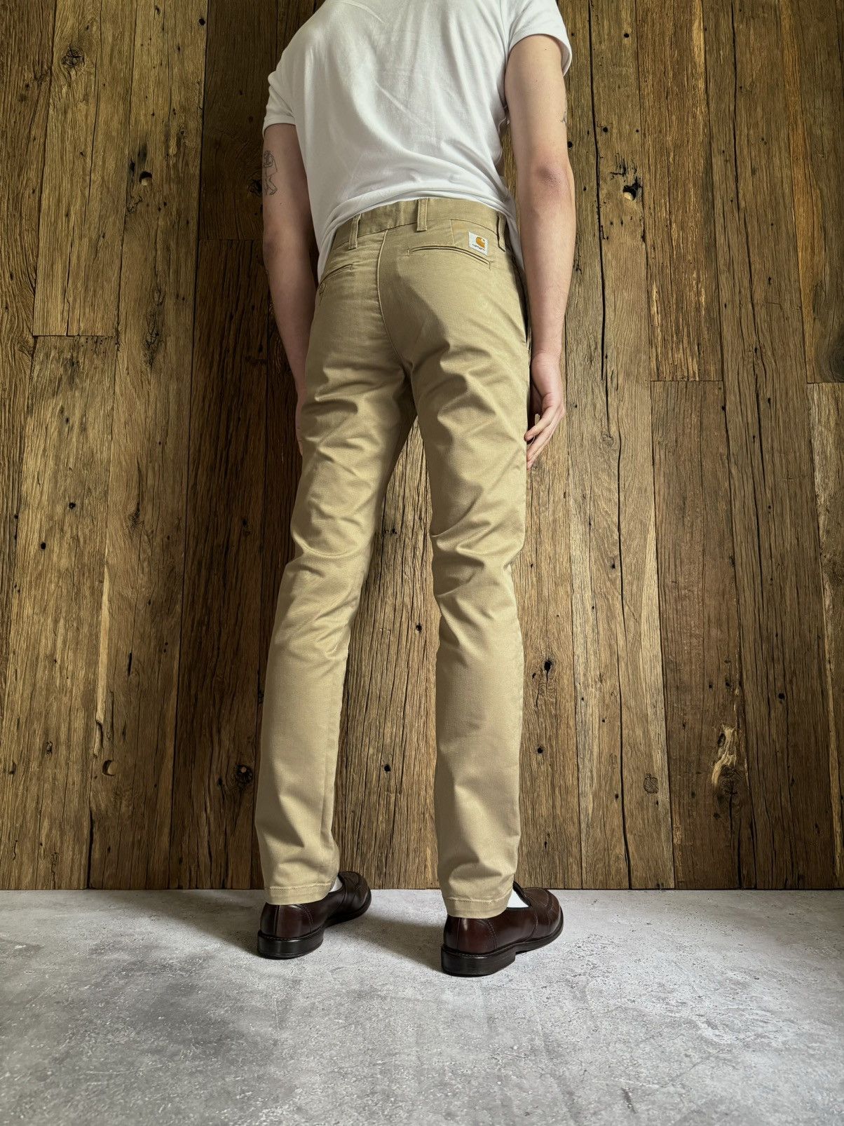 Carhartt × Carhartt Wip × Vintage Vintage Carhartt Sid Beige Chino Pants Size US 30 / EU 46 - 1 Thumbnail