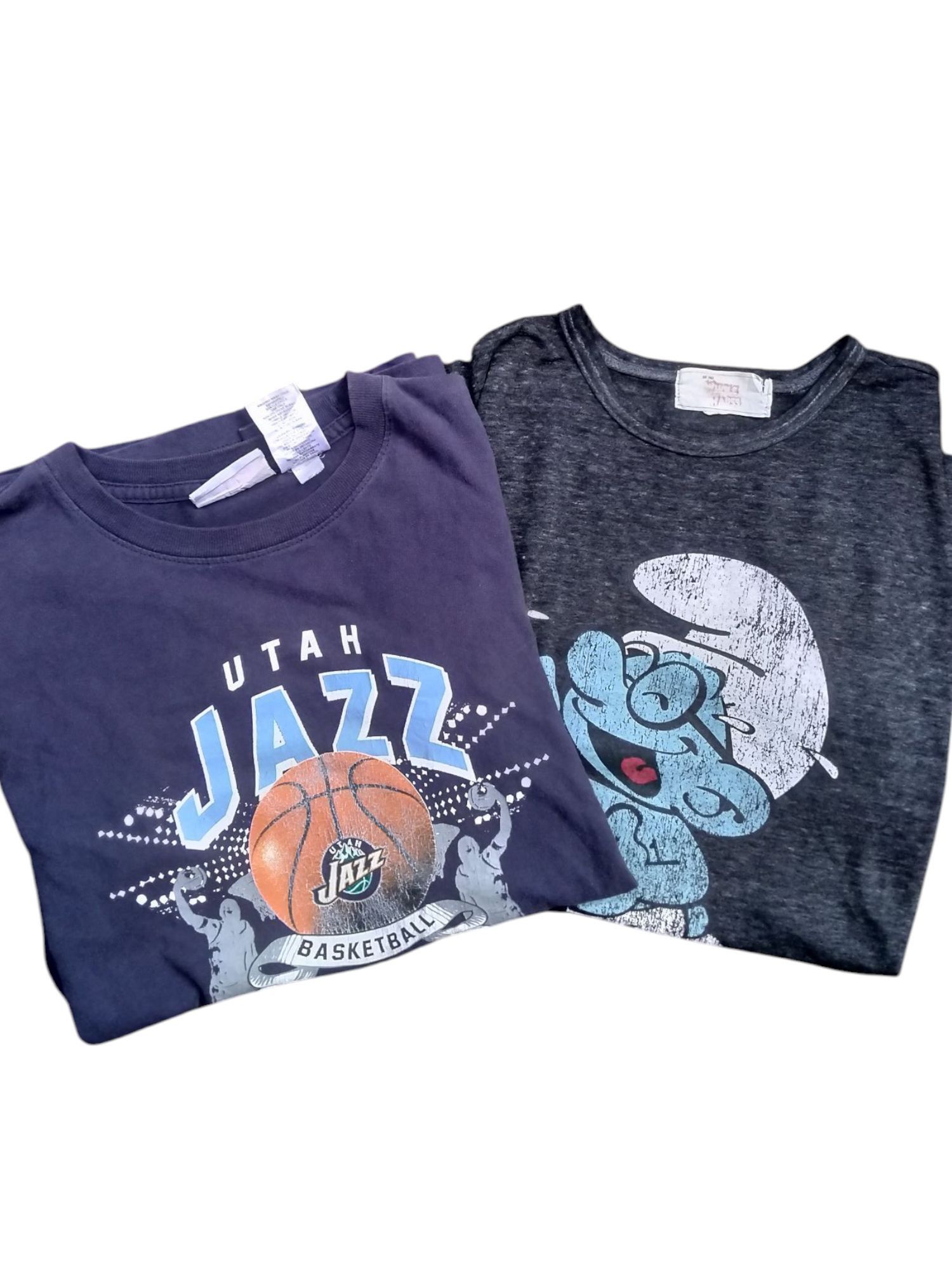NBA Vintage 90s Utah Jazz Basketball Free t-shirt The Smurfs Size US XL / EU 56 / 4 - 1 Thumbnail