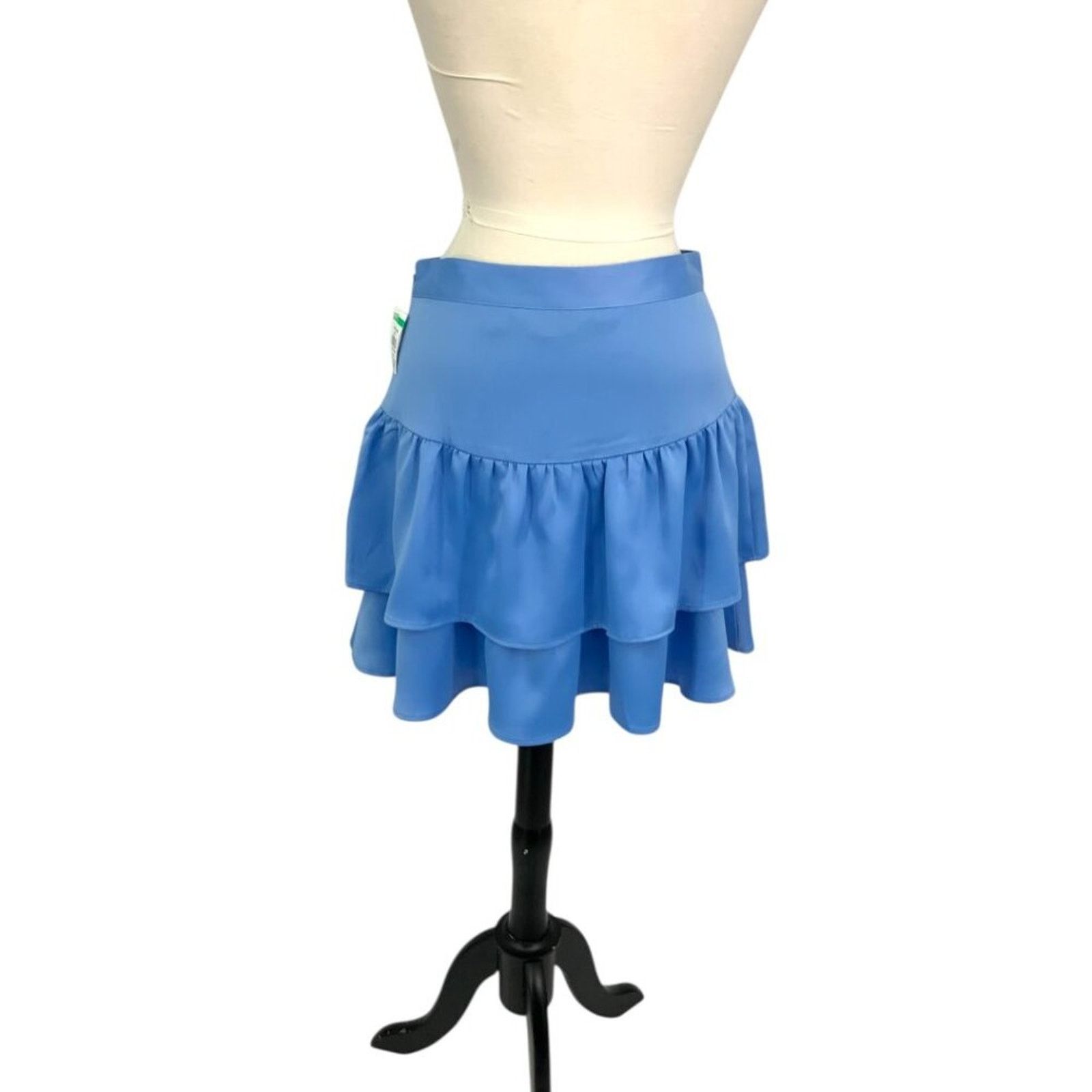 Asos ASOS Something New Kim Layered Mini Skirt Blue Medium NWOT Size 28" / US 6 / IT 42 - 7 Thumbnail