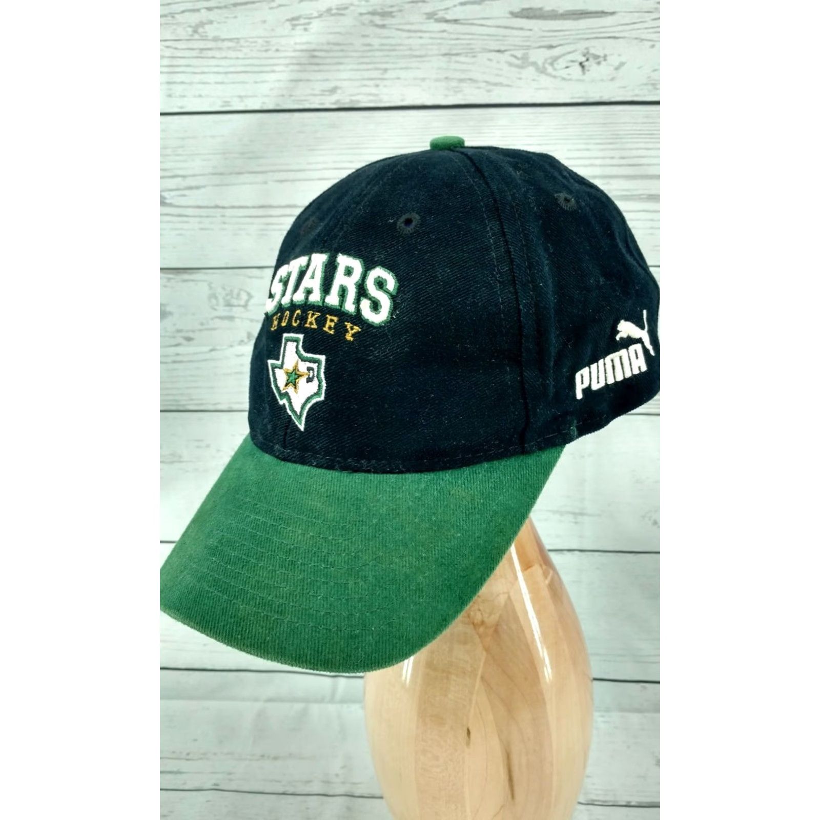 Puma PUMA BLACK GREEN TEXAS DALLAS STARS CAP ICE HOCKEY NHL ADJUSTABLE HAT Men One Size Black Baseball Cap Stars 90s NHL-adj Size ONE SIZE - 2 Thumbnail