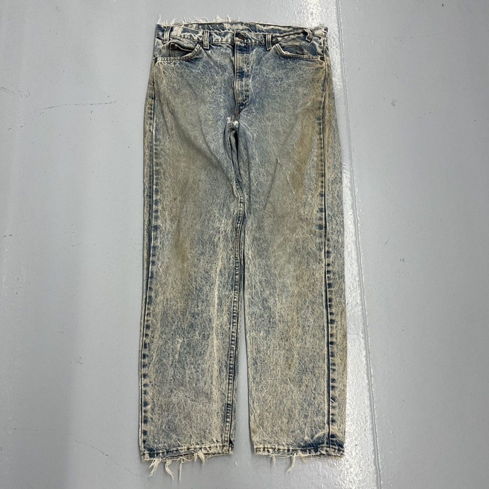 Levi's Vintage 80s Levi's 505 Regular Fit Distressed Jeans 36x32 Size US 36 / EU 52 - 1 Thumbnail