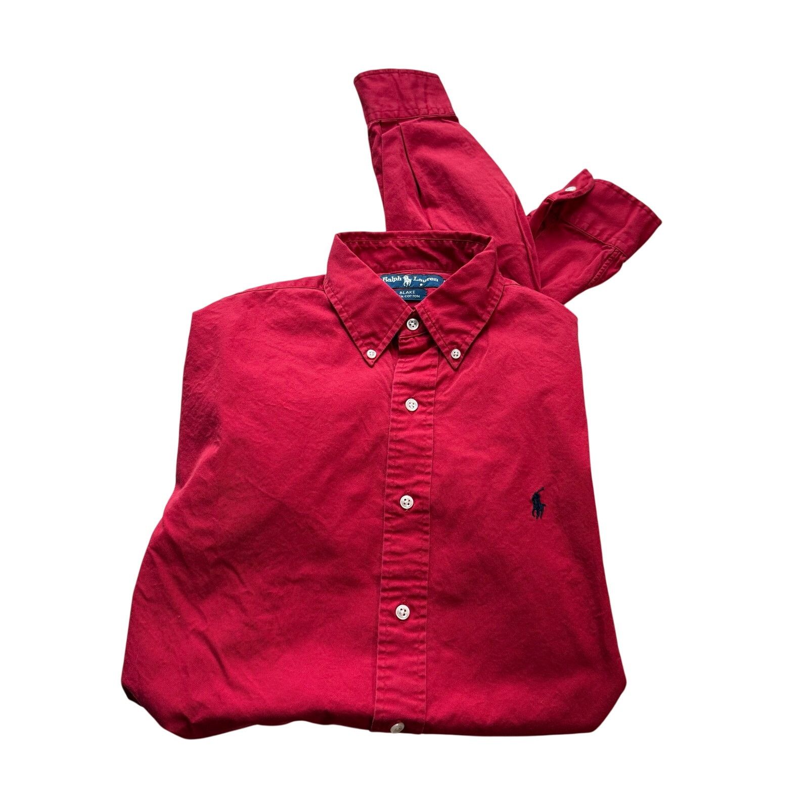 Polo Ralph Lauren vtg Polo Ralph Lauren Blake Longsleeve Button Up Shirt Red Size US M / EU 48-50 / 2 - 1 Thumbnail
