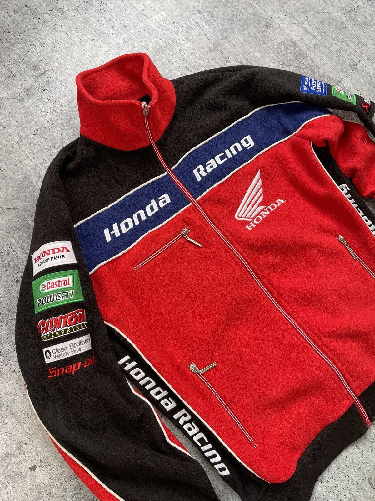 Honda × Vintage Vintage Honda Racing Fleece Zip Jacket Size US M / EU 48-50 / 2 - 3 Thumbnail