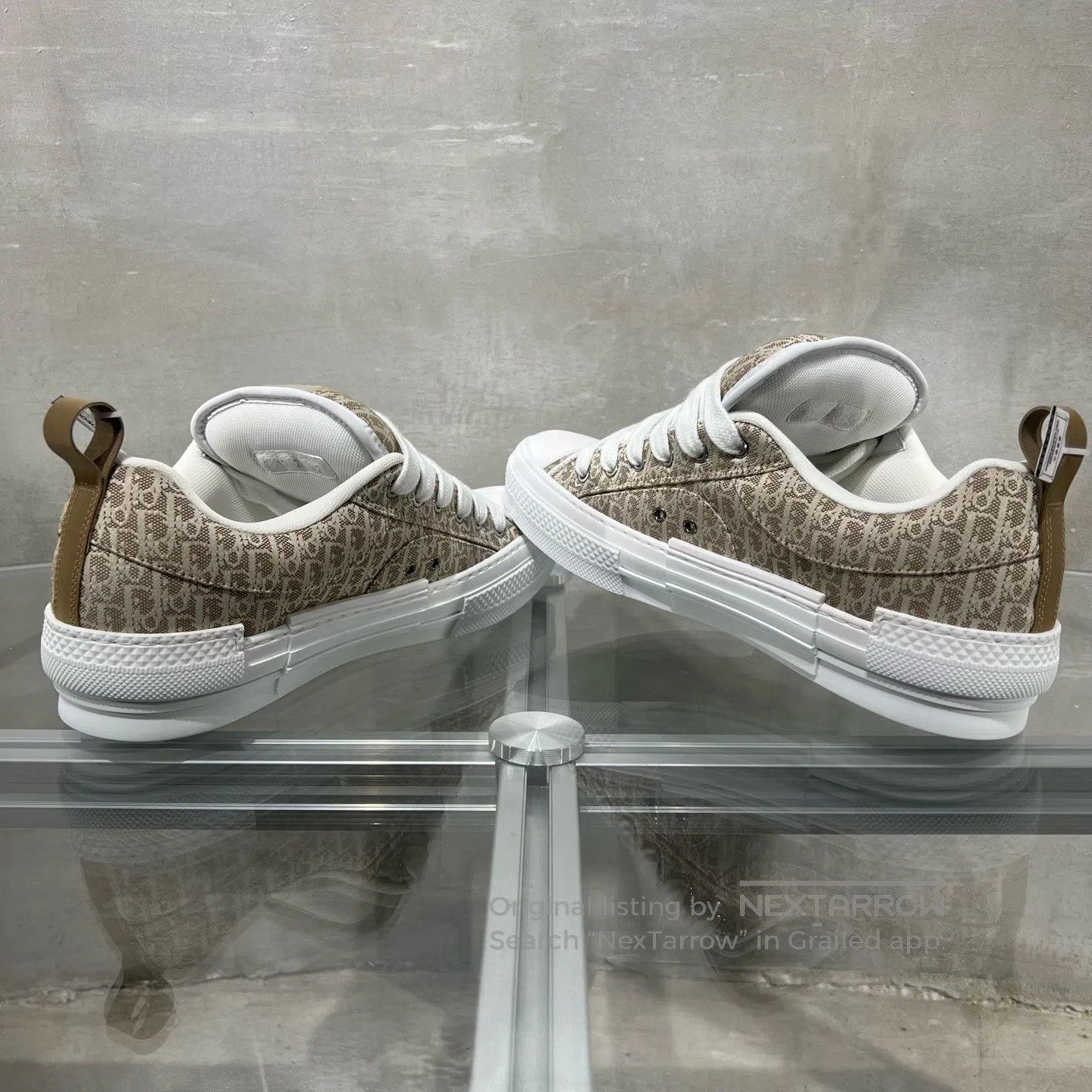 Dior Dior B23 Oblique Old Age Full Print Beige shoes Size US 9 / EU 42 - 5 Thumbnail