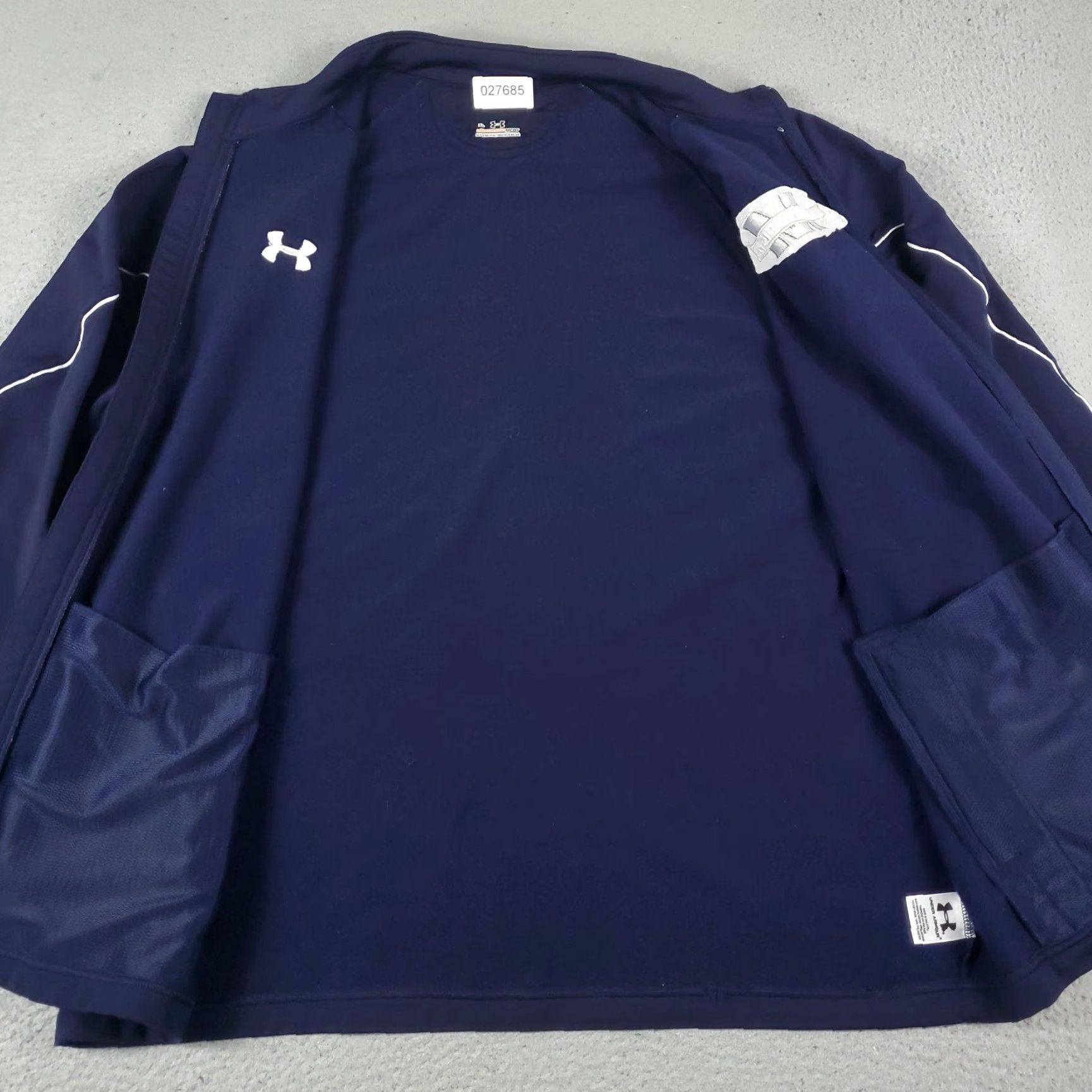 Under Armour VINTAGE Under Armour Jacket Mens XL Navy Blue All Seasons Full Zip Track Sweater Size US XL / EU 56 / 4 - 6 Thumbnail