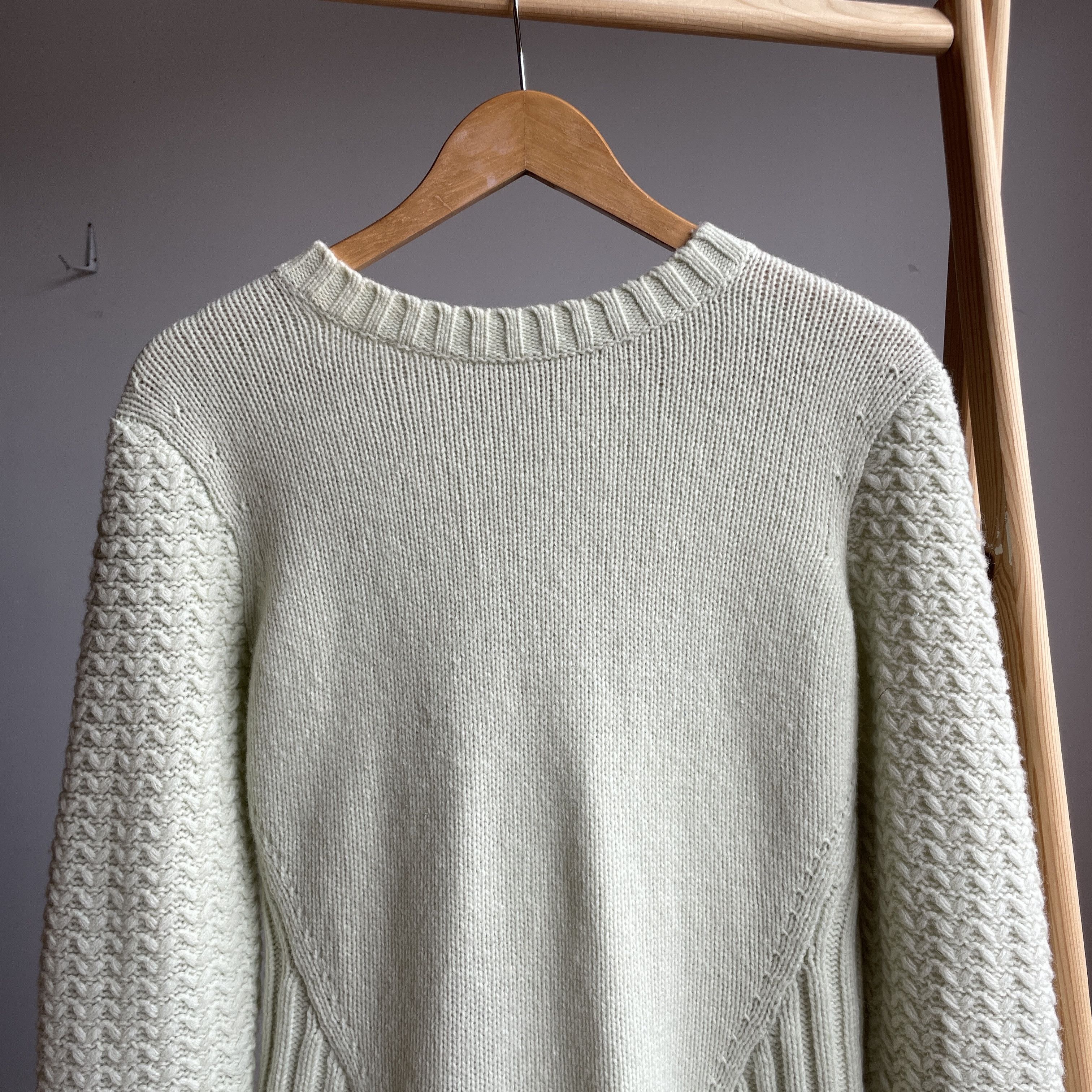 Ted Baker Ted Baker WMN Wahis Mint Green Cable Knit Lambswool Sweater Size M / US 6-8 / IT 42-44 - 3 Thumbnail