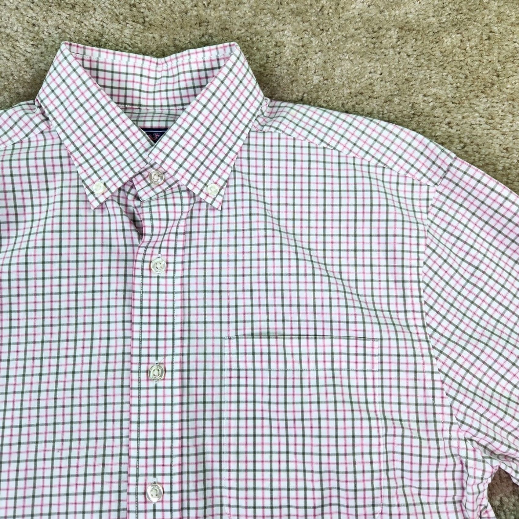 Vineyard Vines Vineyard Vines Shirt Mens Small Pink Slim Fit Murray Button Up Plaid B911 Size US S / EU 44-46 / 1 - 2 Thumbnail