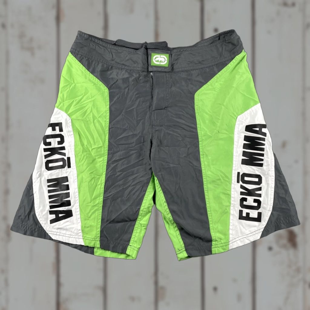 Ecko Unltd. Ecko Unlimited Rhino MMA Fighter Shorts Size 32 Gray & Green Size US 32 / EU 48 - 1 Thumbnail
