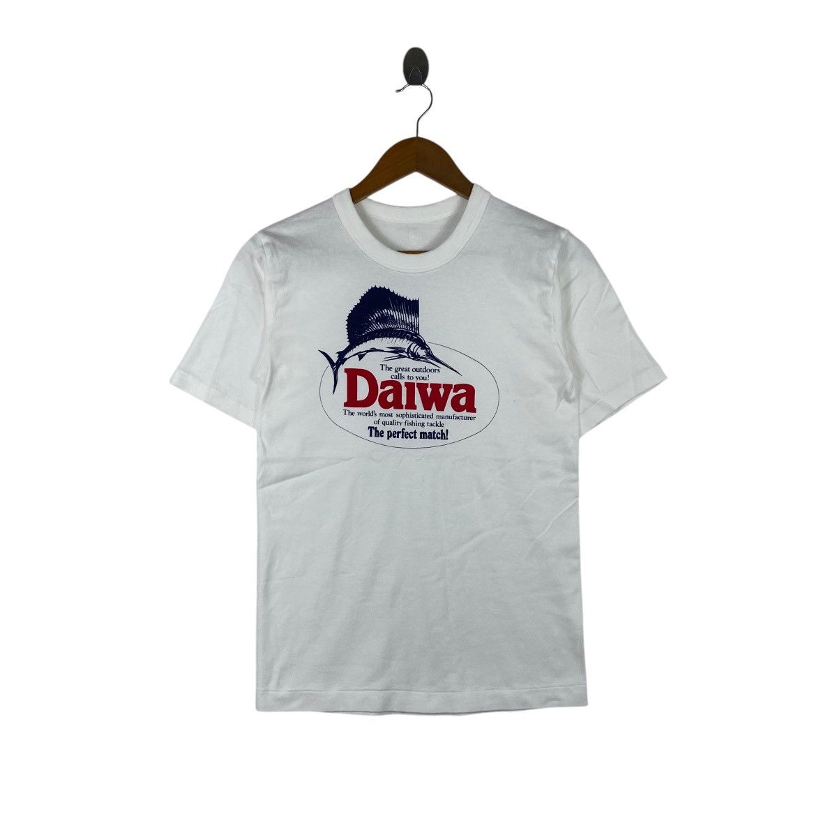 DAIWA × Vintage Vintage 80’ DAIWA JAPAN FISHING Tackle Ads Tee Shirt Top Size US XS / EU 42 / 0 - 1 Thumbnail