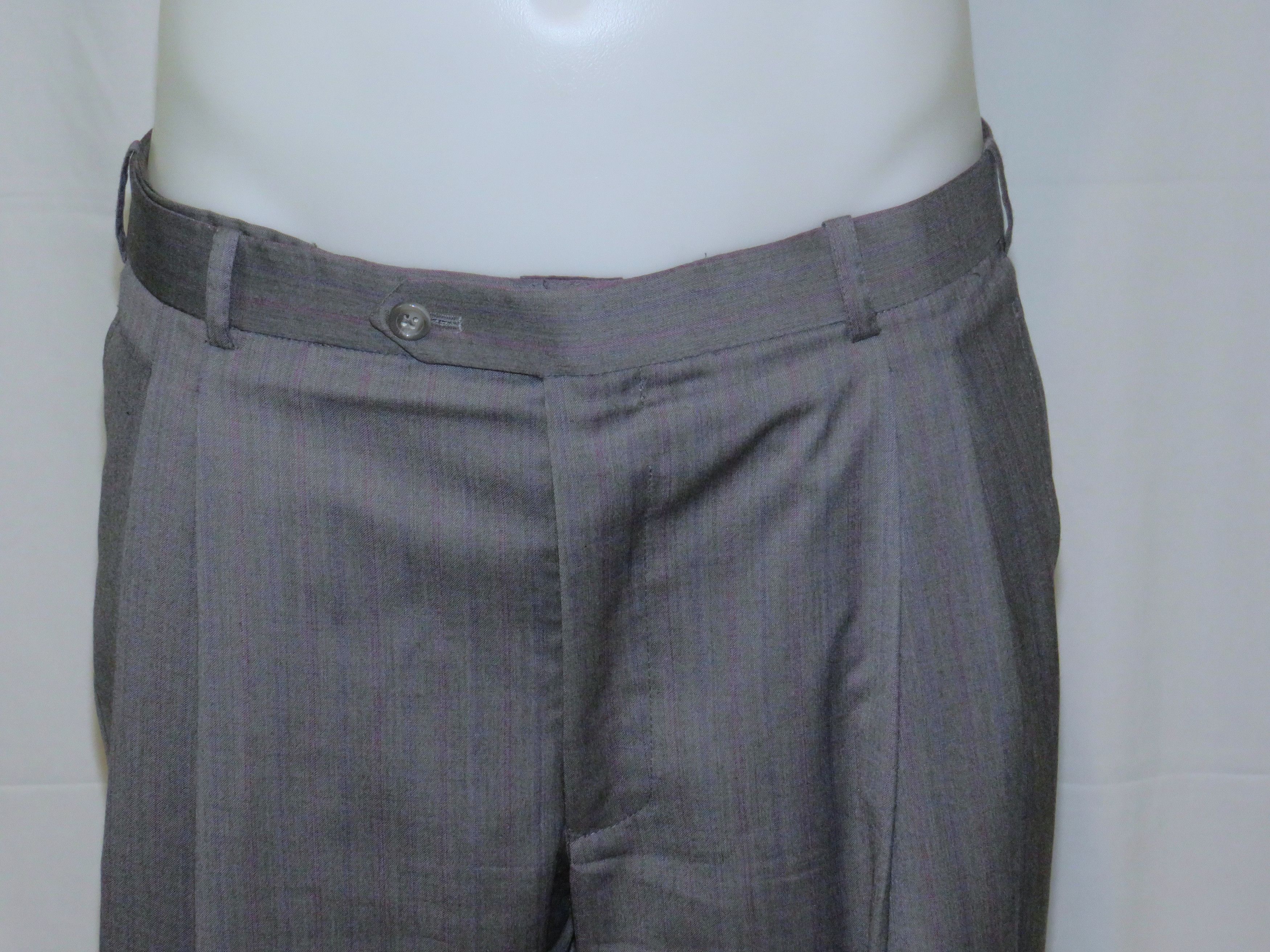 Other Morroni Custom Tailoring Gray Striped Three Button Suit 40L Size 40L - 14 Thumbnail