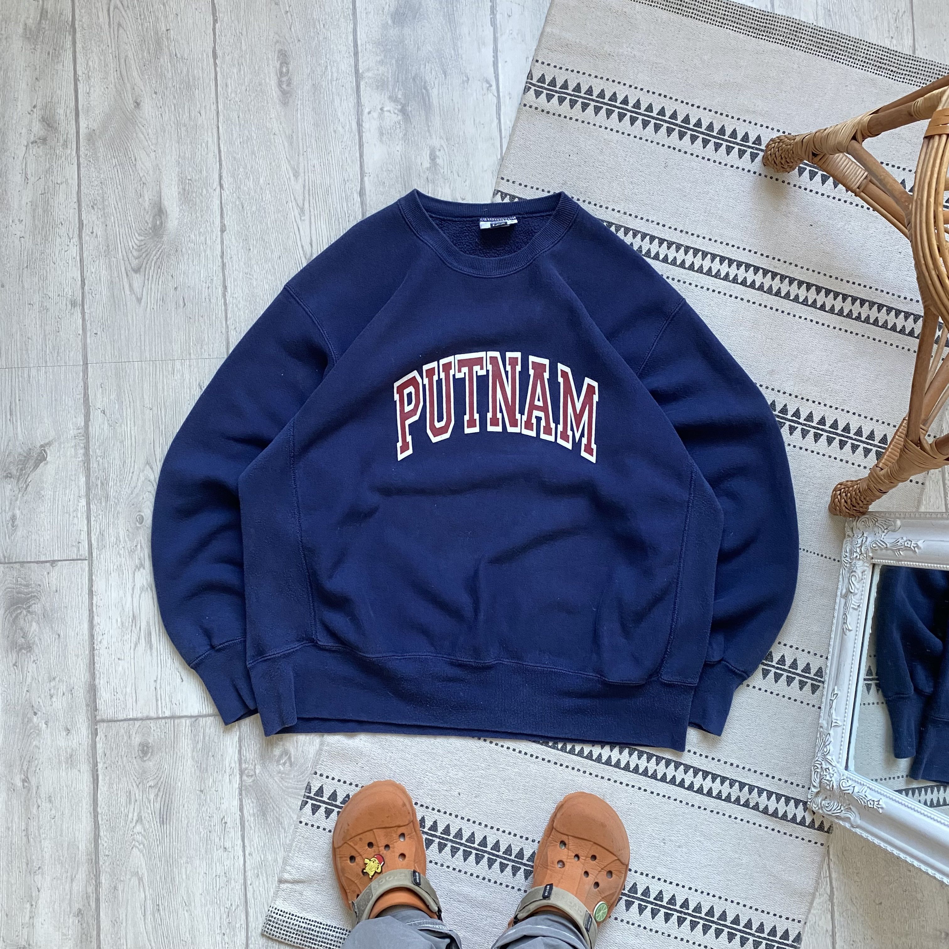 Lee 🇺🇸 Vintage 90s USA Lee Blank boxy sweatshirt heavy Putnam Size US XL / EU 56 / 4 - 1 Thumbnail