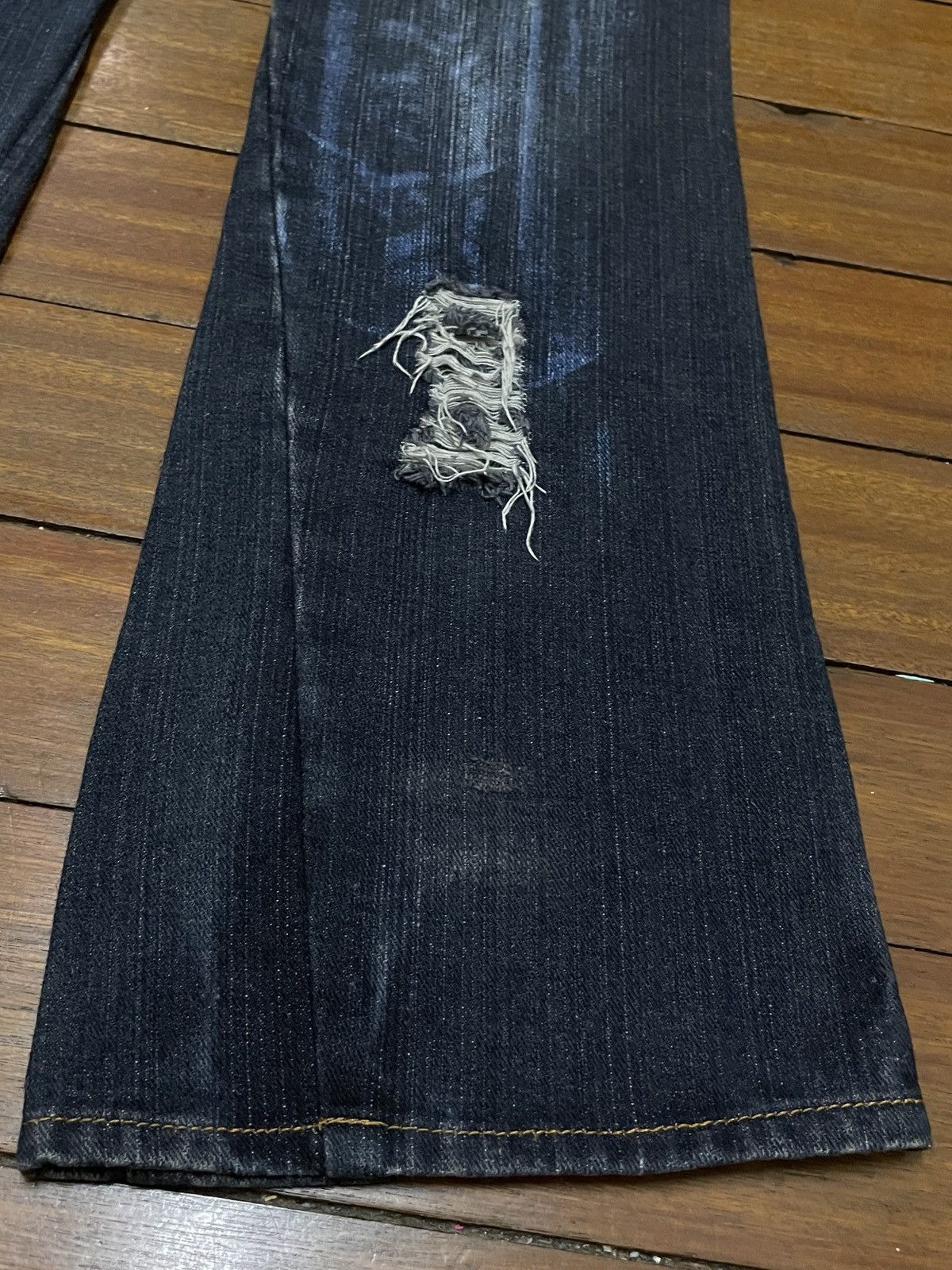 Le Grande Bleu (L.G.B.) Very Rare Vintage Brand Sexpot Revenge Flared Jeans 1990s Size US 31 - 8 Thumbnail