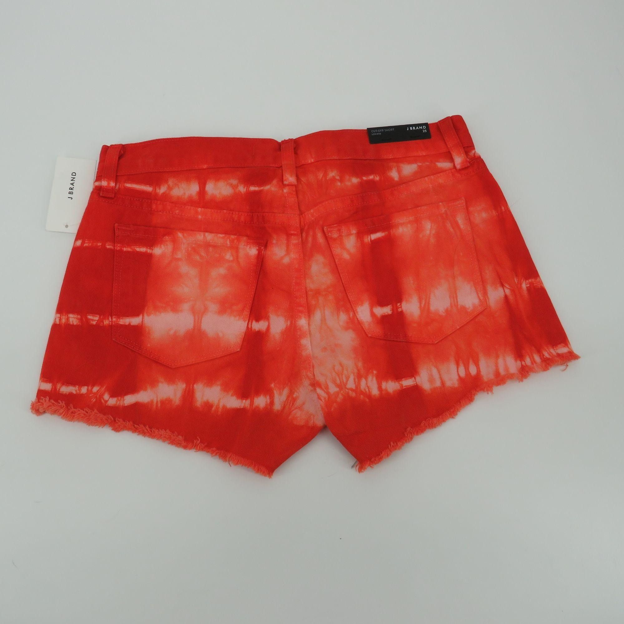 J Brand J Brand Red Tie-Dye High-Waisted Denim Cutoff Shorts Women's Size 25" / US 0 / IT 36 - 3 Thumbnail