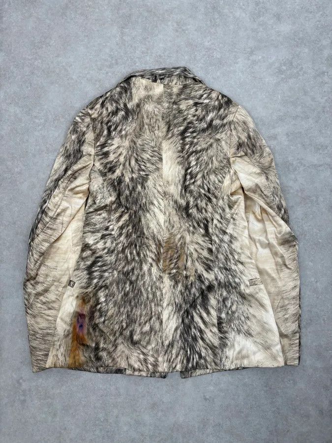 Roberto Cavalli AW1999 Roberto Cavalli Wolf Fur Effect Beige Blazer Jacket Size M / US 6-8 / IT 42-44 - 6 Thumbnail