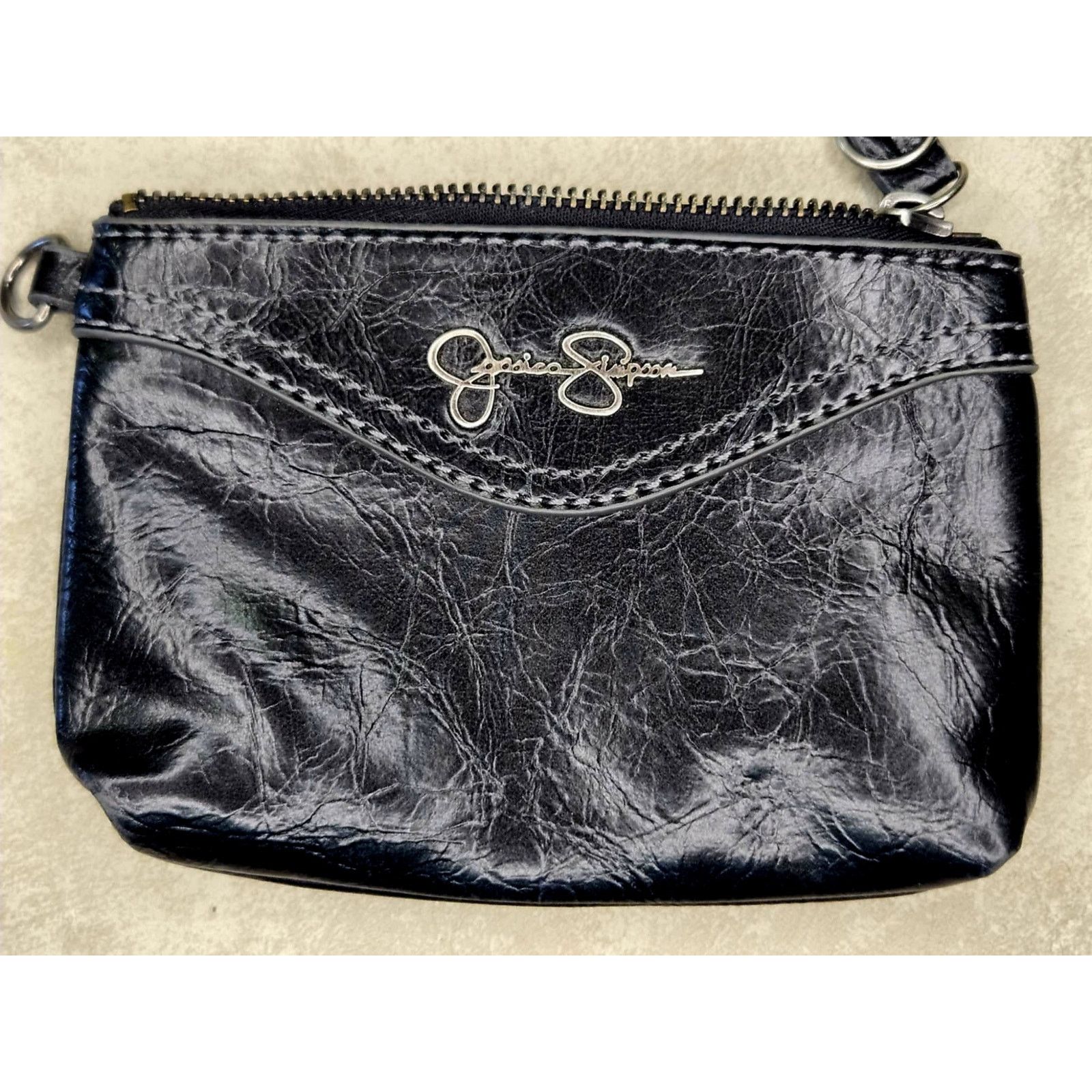 Jessica Simpson Jessica Simpson black leather wristlet Size ONE SIZE - 1 Thumbnail