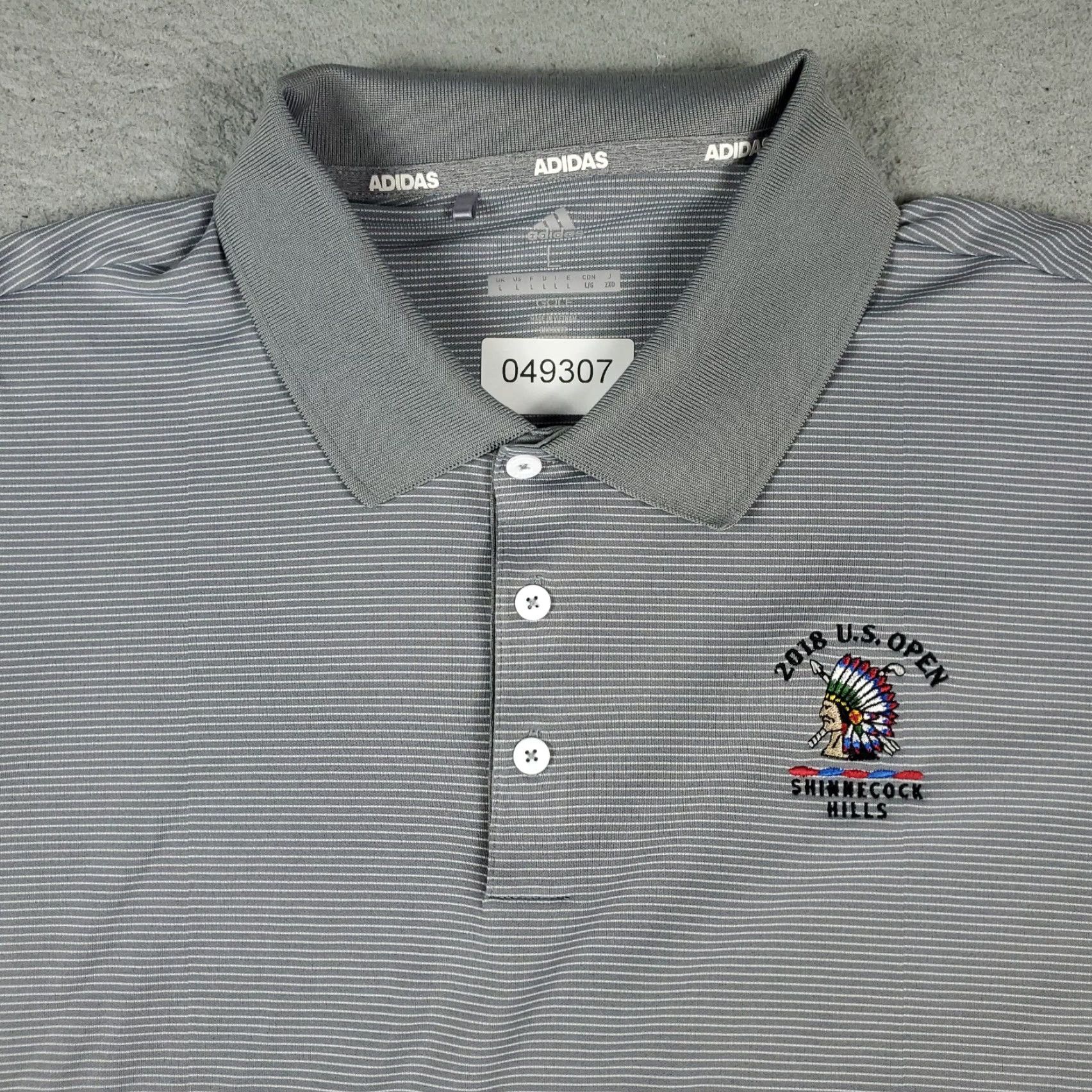 Adidas adidas Polo Shirt Mens L Gray Striped Polo Shirt Golf Casual 2018 Size US L / EU 52-54 / 3 - 2 Thumbnail