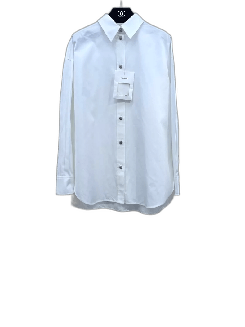 Chanel Chanel Long Sleeve White Shirt New Arrivals -2505 Size US S / EU 44-46 / 1 - 1 Thumbnail