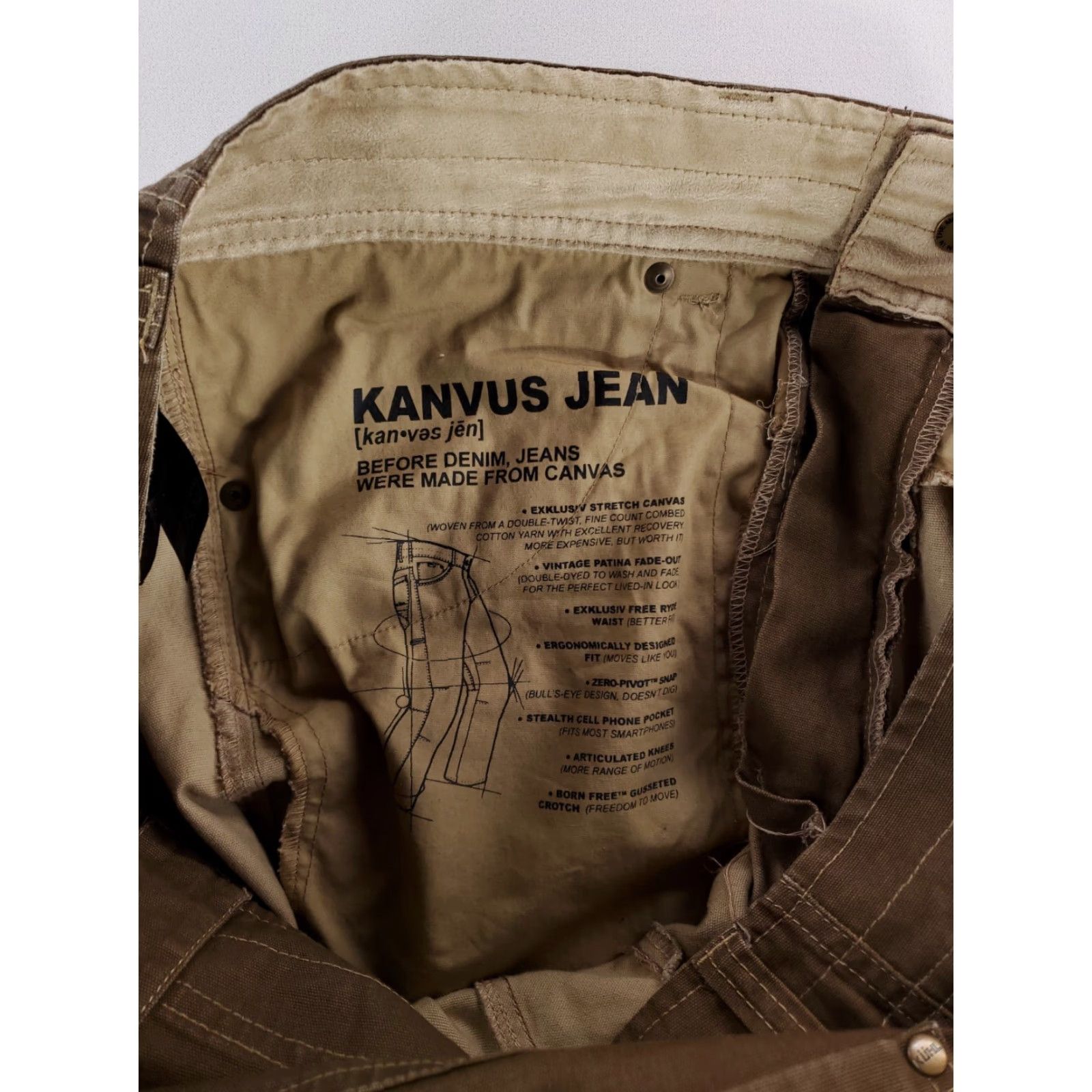 Vintage Kuhl Kanvus Jeans Pants Brown Hiking Mens 36 x 30 Inseam 30 Regular Chino Pants Mens Brown Kanvus Jeans 36 x 30 Actual Size US 36 / EU 52 - 4 Thumbnail