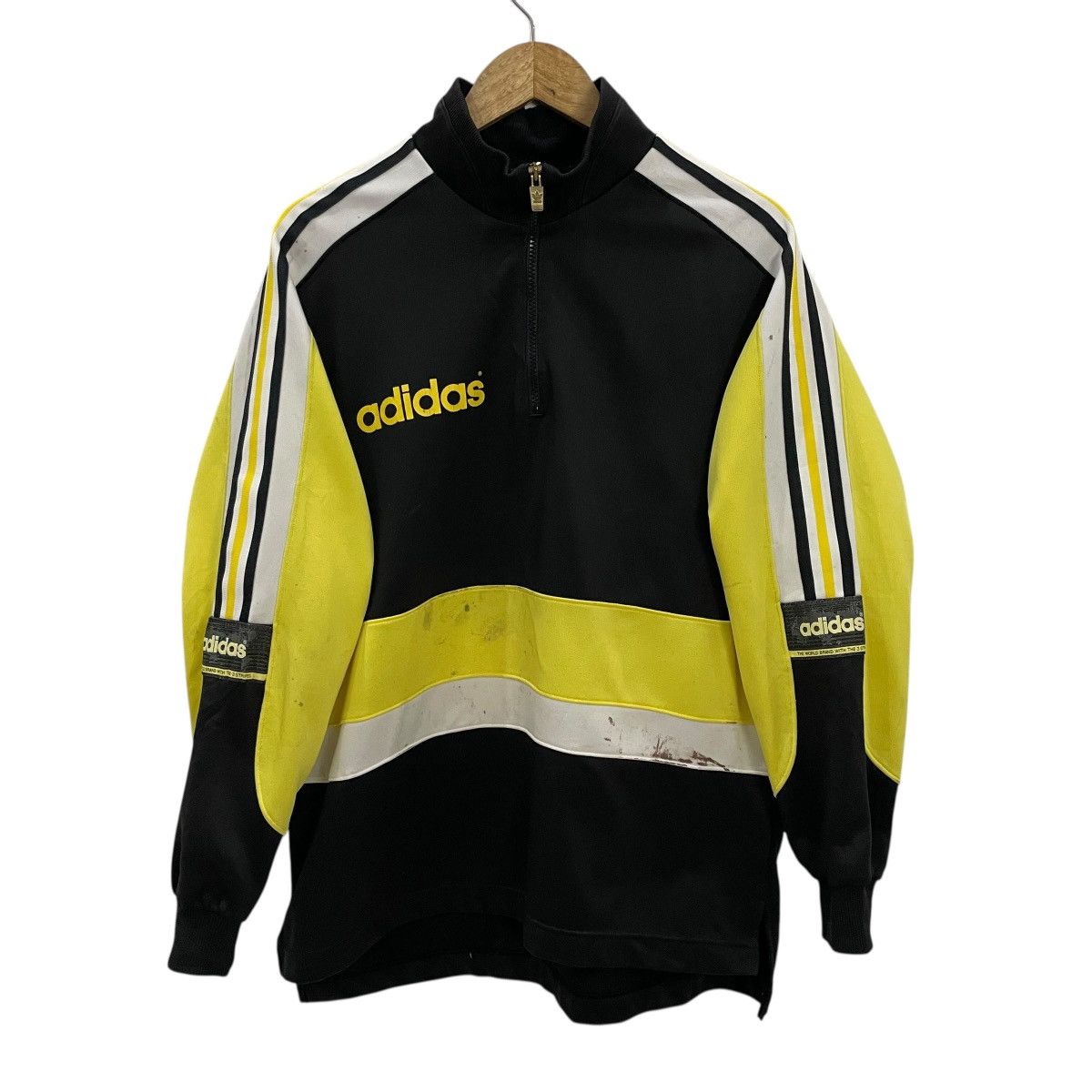 Adidas Vintage 90s Adidas Big Logo Distressed Jacket Size US L / EU 52-54 / 3 - 11 Thumbnail
