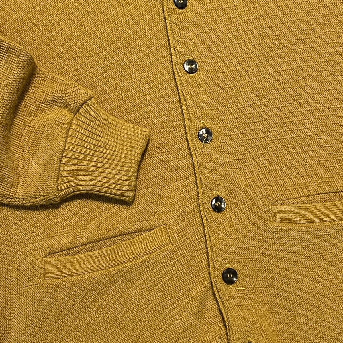 Vintage Vintage 1960s Virgin Orlon Acrylic Mustard Yellow Cardigan Size US M / EU 48-50 / 2 - 3 Thumbnail