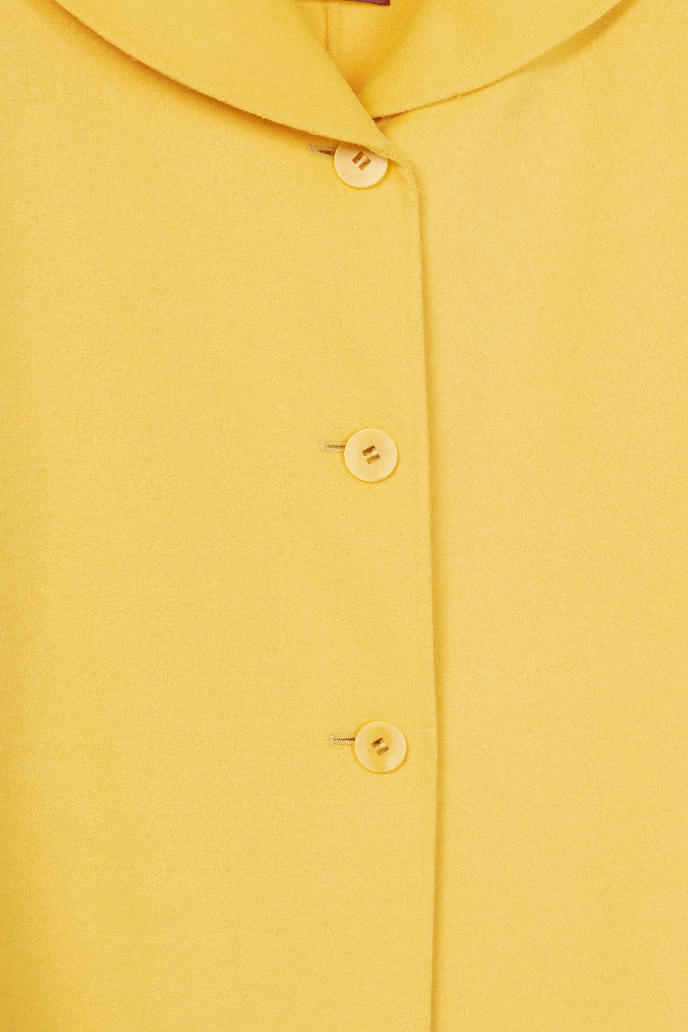 Max Mara Max Mara Studio Yellow Double-Faced Wool Shawl-Collar Coat Size XL / US 12-14 / IT 48-50 - 7 Thumbnail