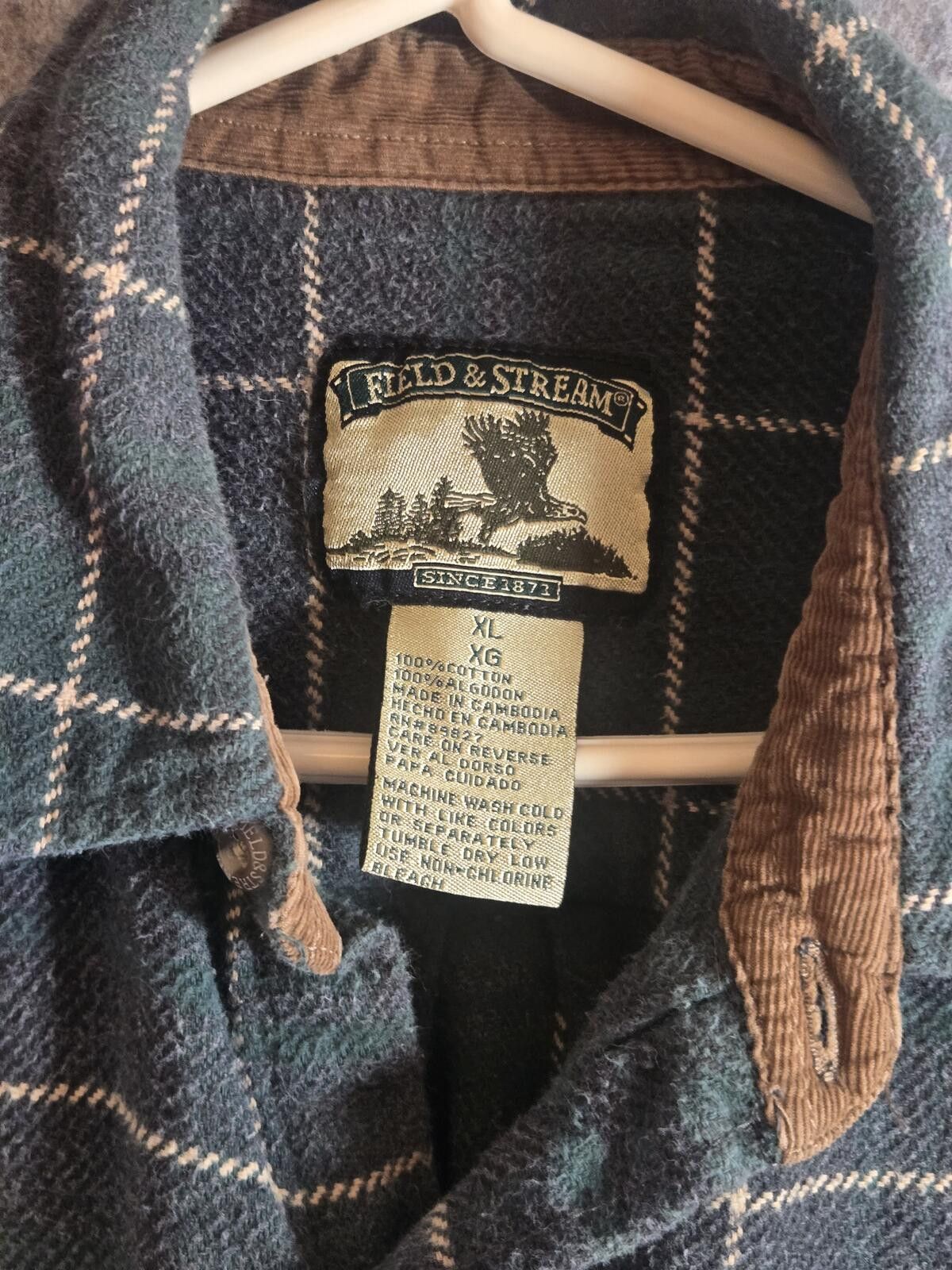 Field & Stream 90s Vintage Field & Stream Heavyweight Cotton Plaid Flannel Size US XL / EU 56 / 4 - 6 Thumbnail