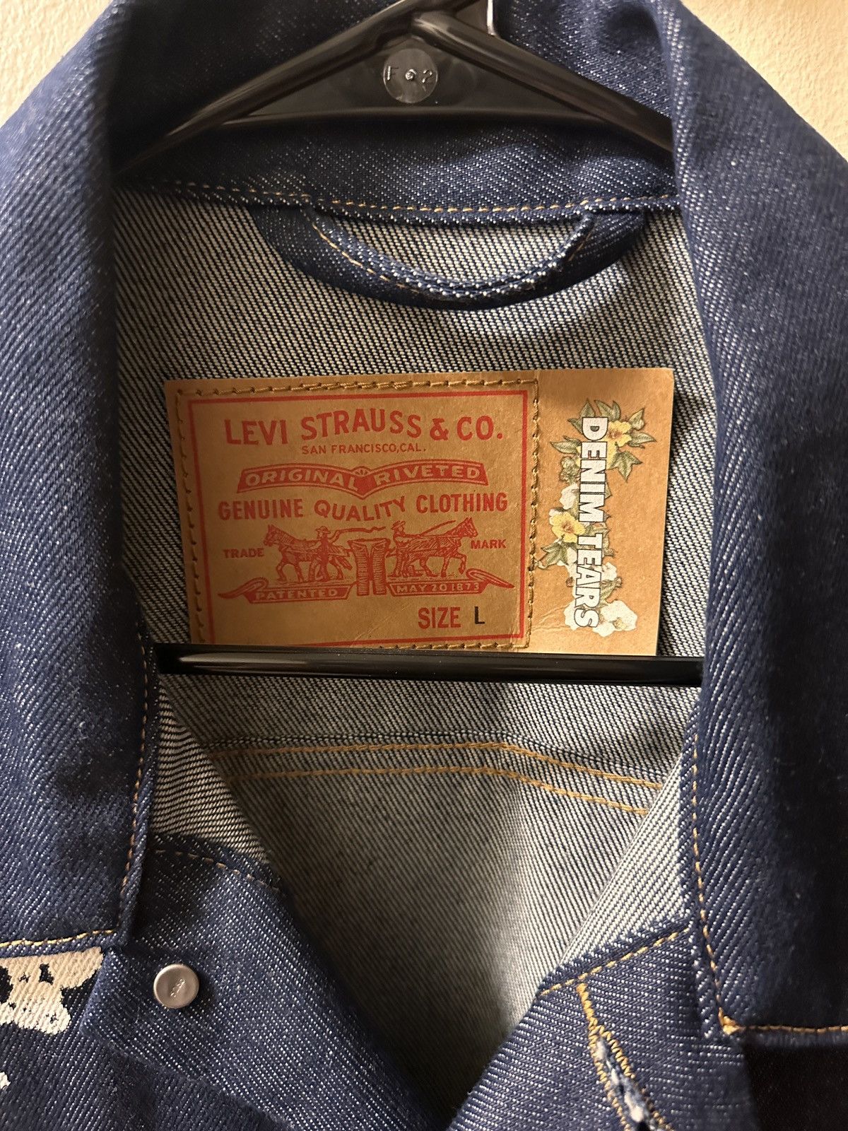 DENIM TEARS Denim Tears Dark Blue Denim Jacket Size US L / EU 52-54 / 3 - 3 Thumbnail