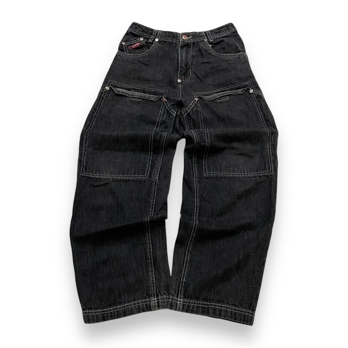 Japanese Brand ORIGINAL VINTAGE BAGGY V2K MECCA BRANDY DENIM (27×35) Size US 27 - 2 Thumbnail
