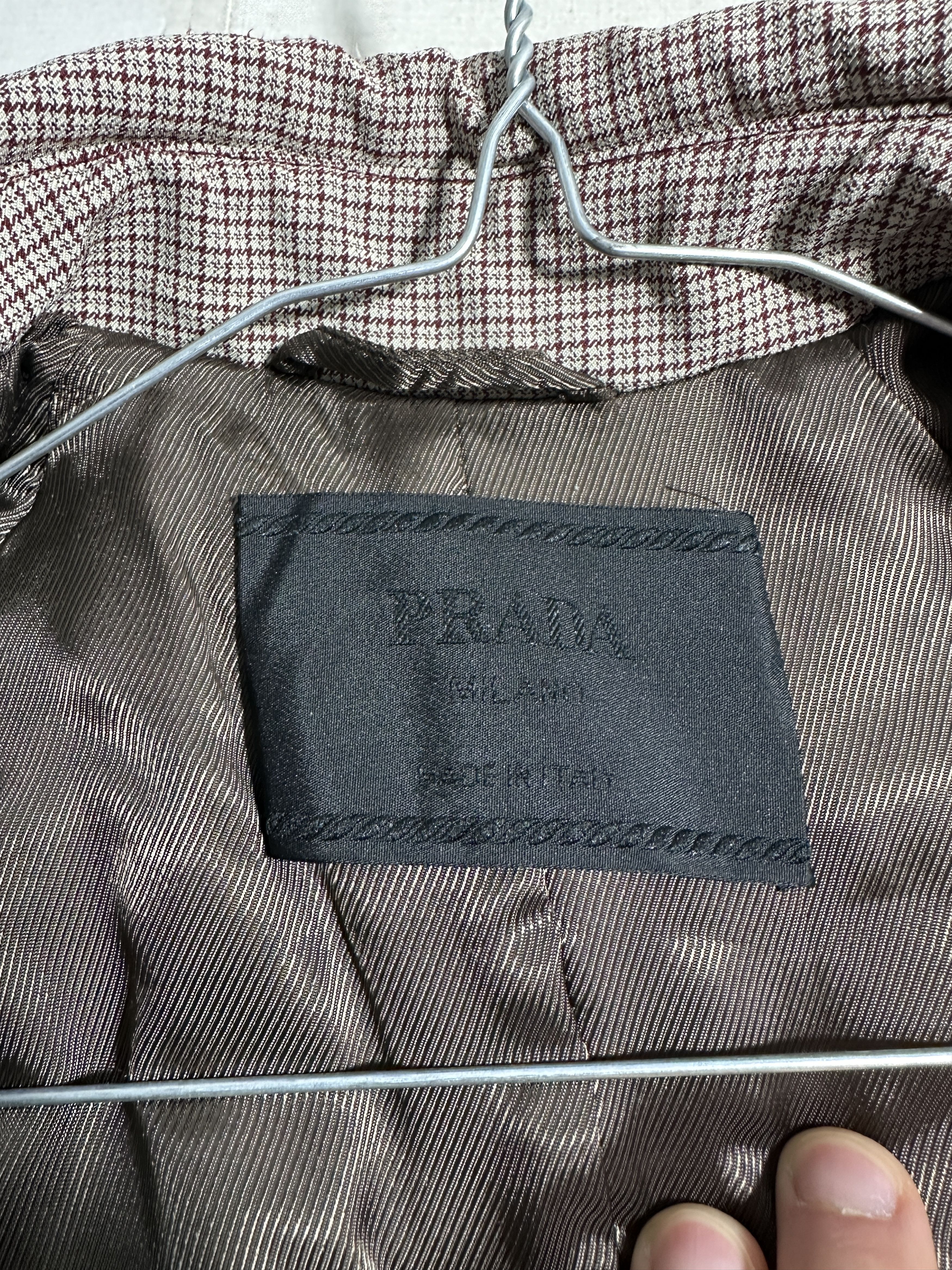 Prada Prada Check Stretch Trench Coat Leather Detail Italy Size 40 Size S / US 4 / IT 40 - 13 Thumbnail